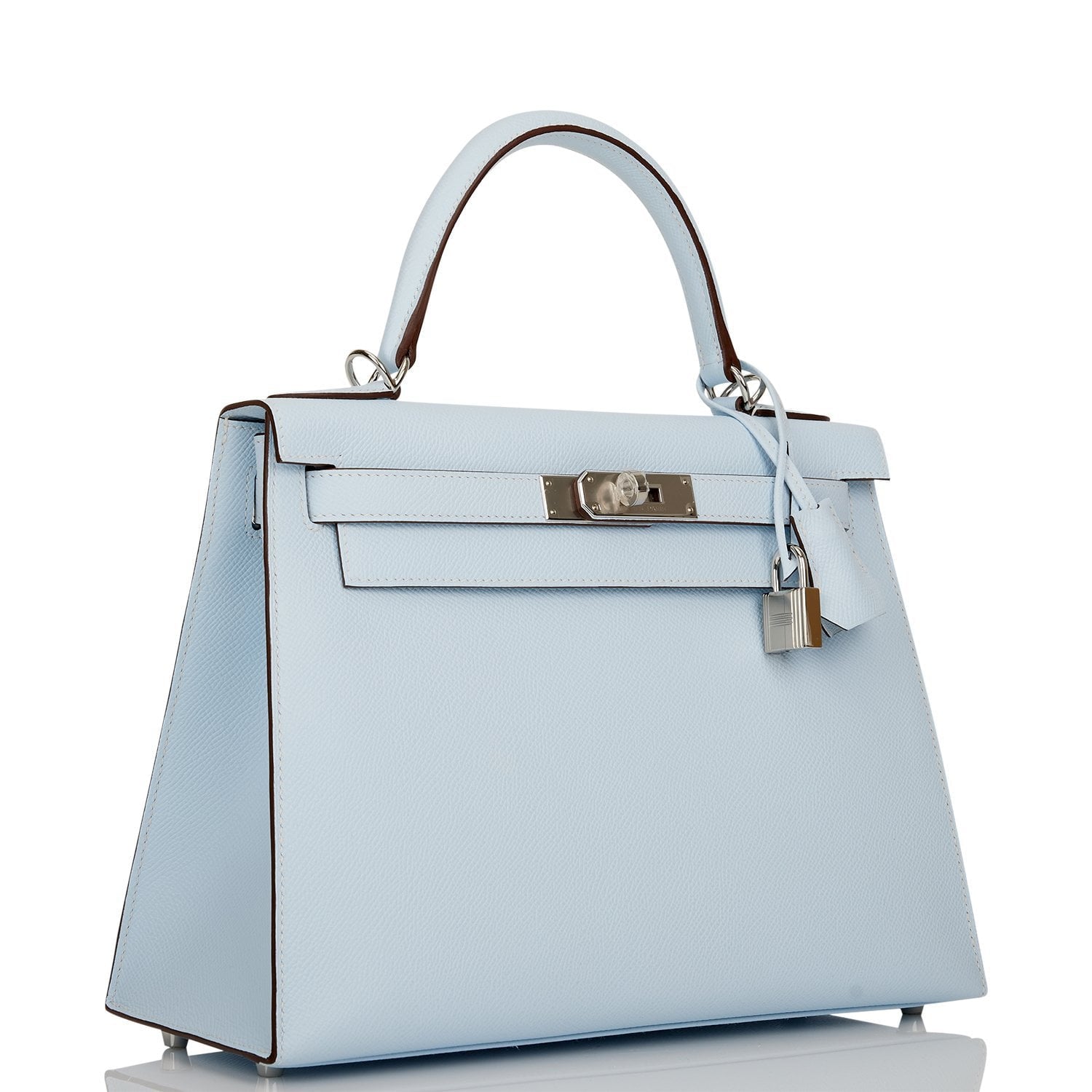 Kelly Sellier 28 Bleu Brume Epsom Palladium Hardware