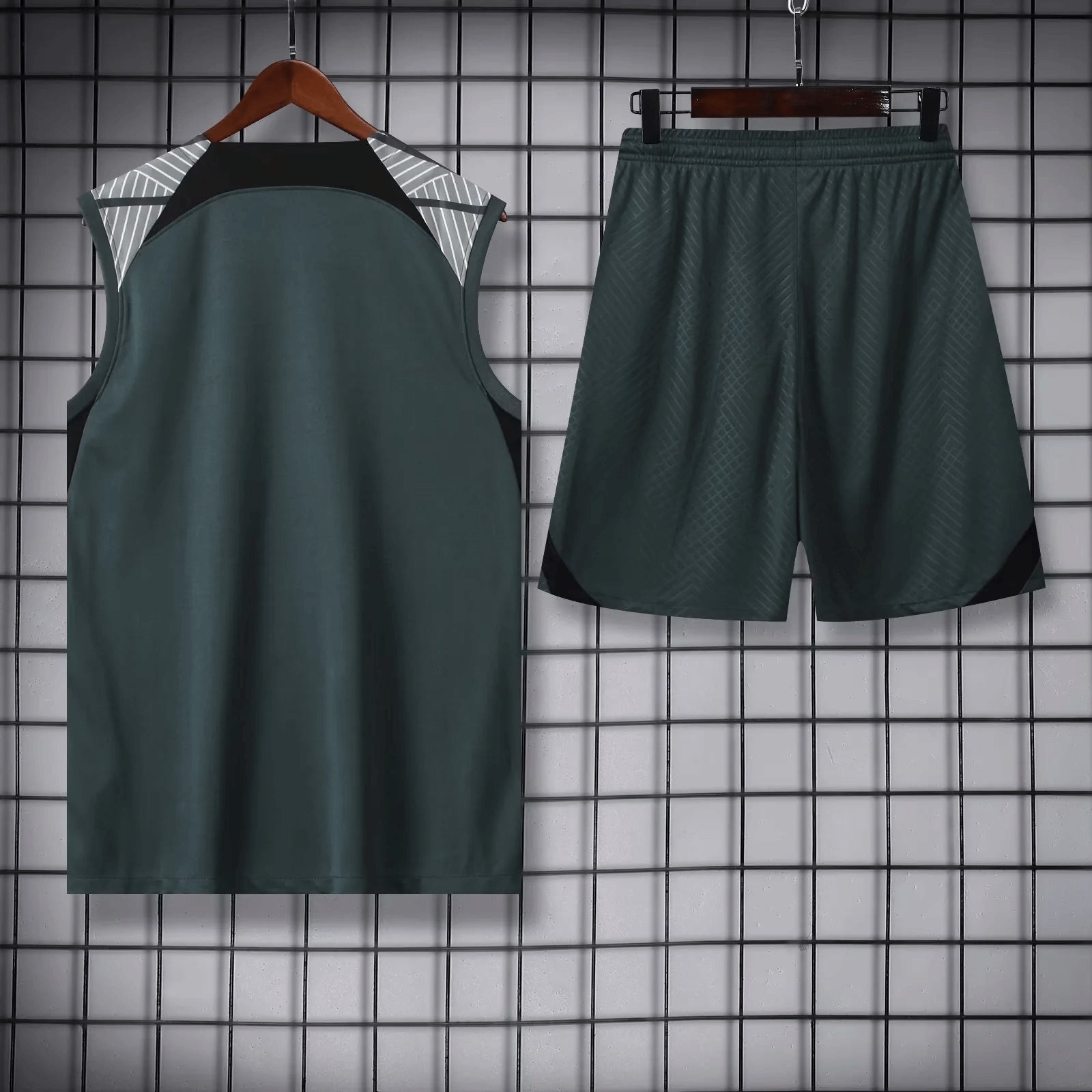 2023/2024 Barcelona pre-match training grey Jersey+Shorts 1:1 Thai Quality