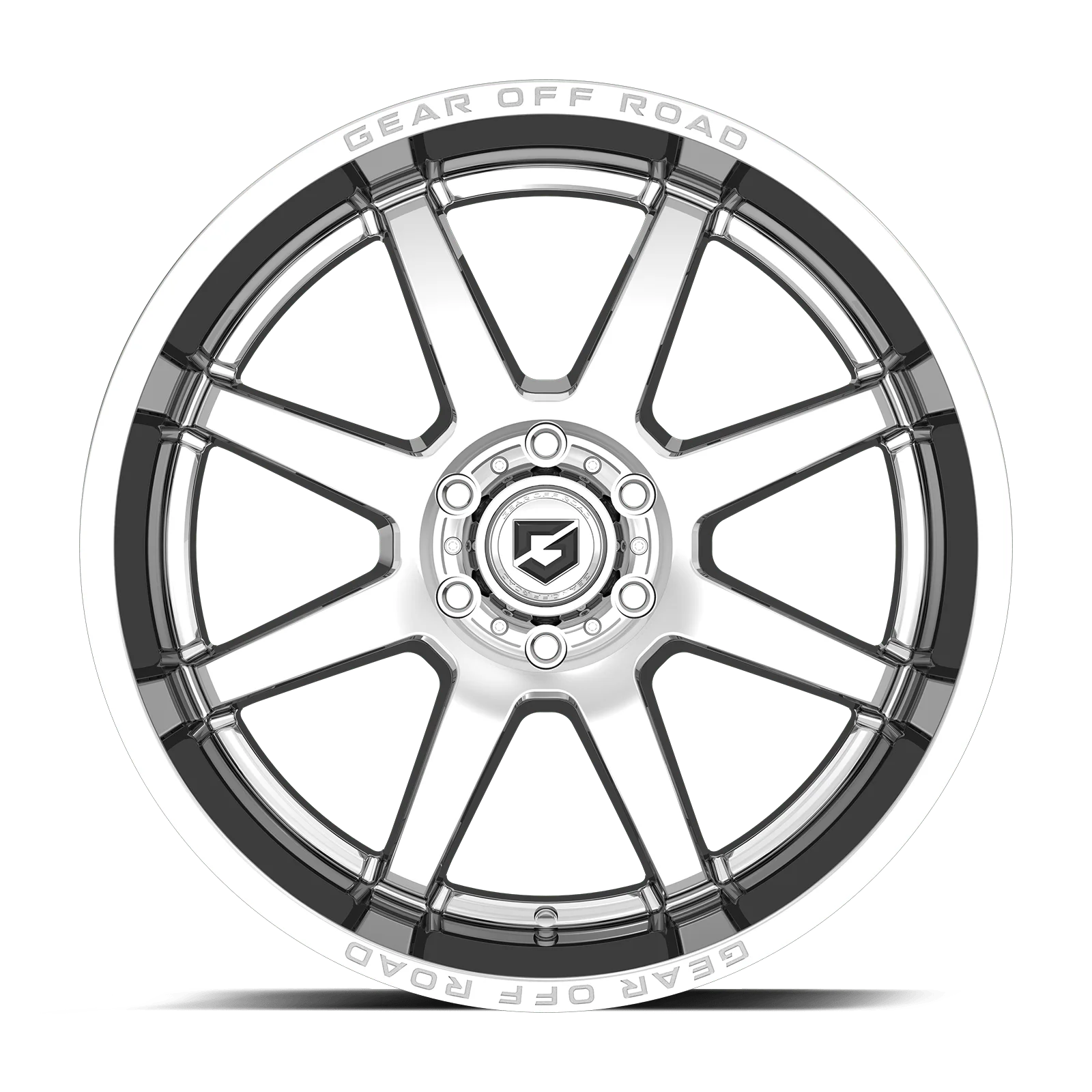 Gear Off Road 762C PIVOT 762C-8908118 18X9 8X6.50 (+18) G/A 762C Pivot (HB 125.2) Chrome Plated with Lip Logo A259024