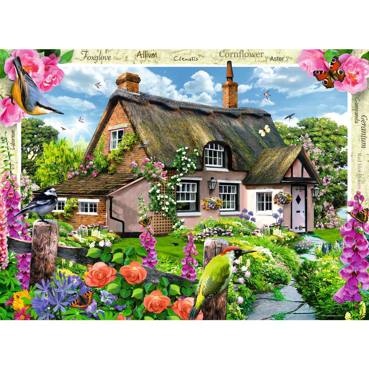Happy Days No.10 Country Gardens - 4 x 500 Piece Jigsaw Puzzle (Ravensburger)