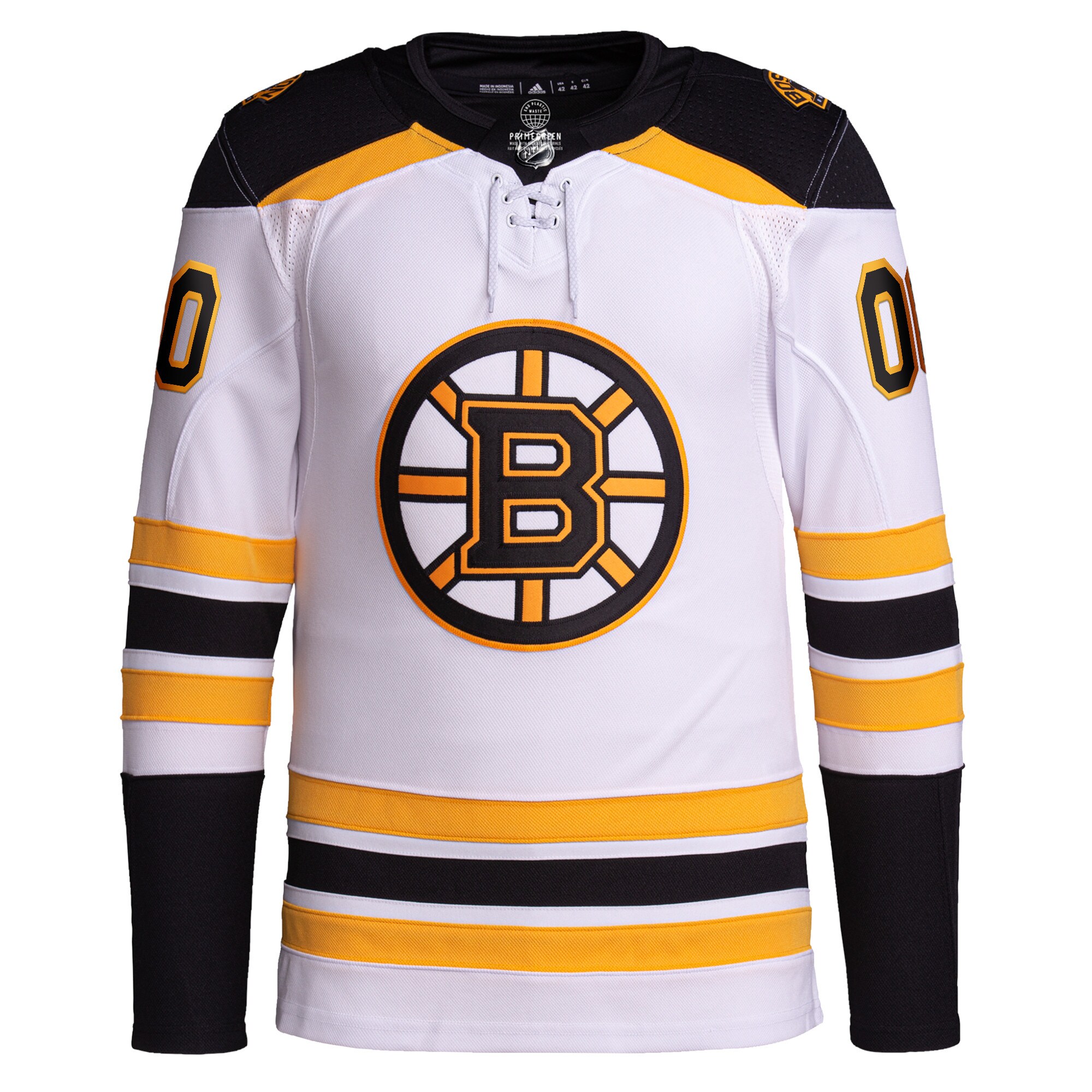 Boston Bruins   Away  Primegreen  Custom Jersey – White