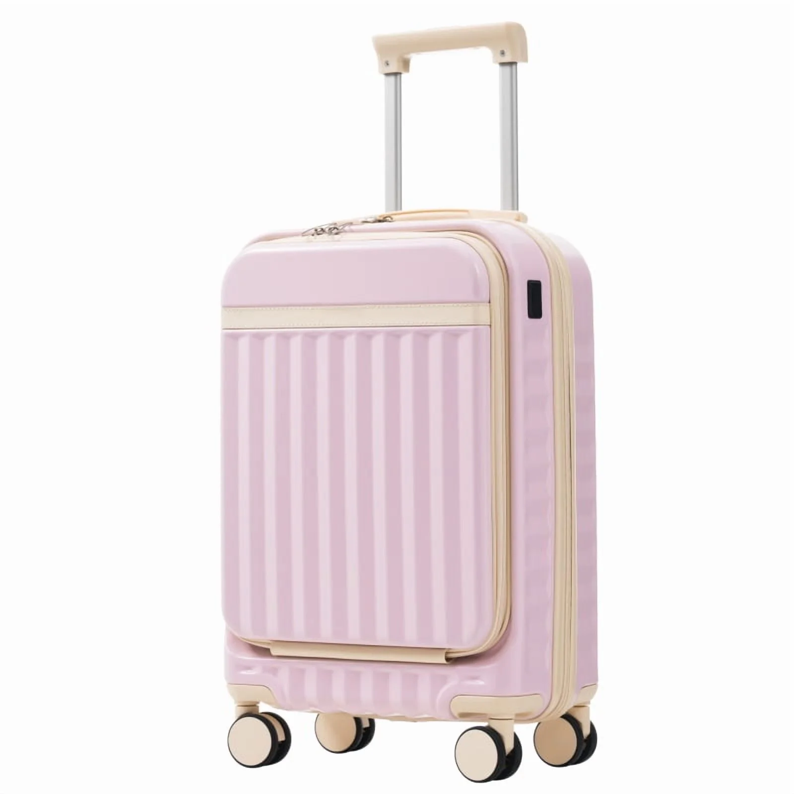 Front Opening Luggage Set 3 Piece, Hardside Carry on Suitcase with USB Port, Expandable Luggage with Handle Bag Spinner Wheels TSA Lock