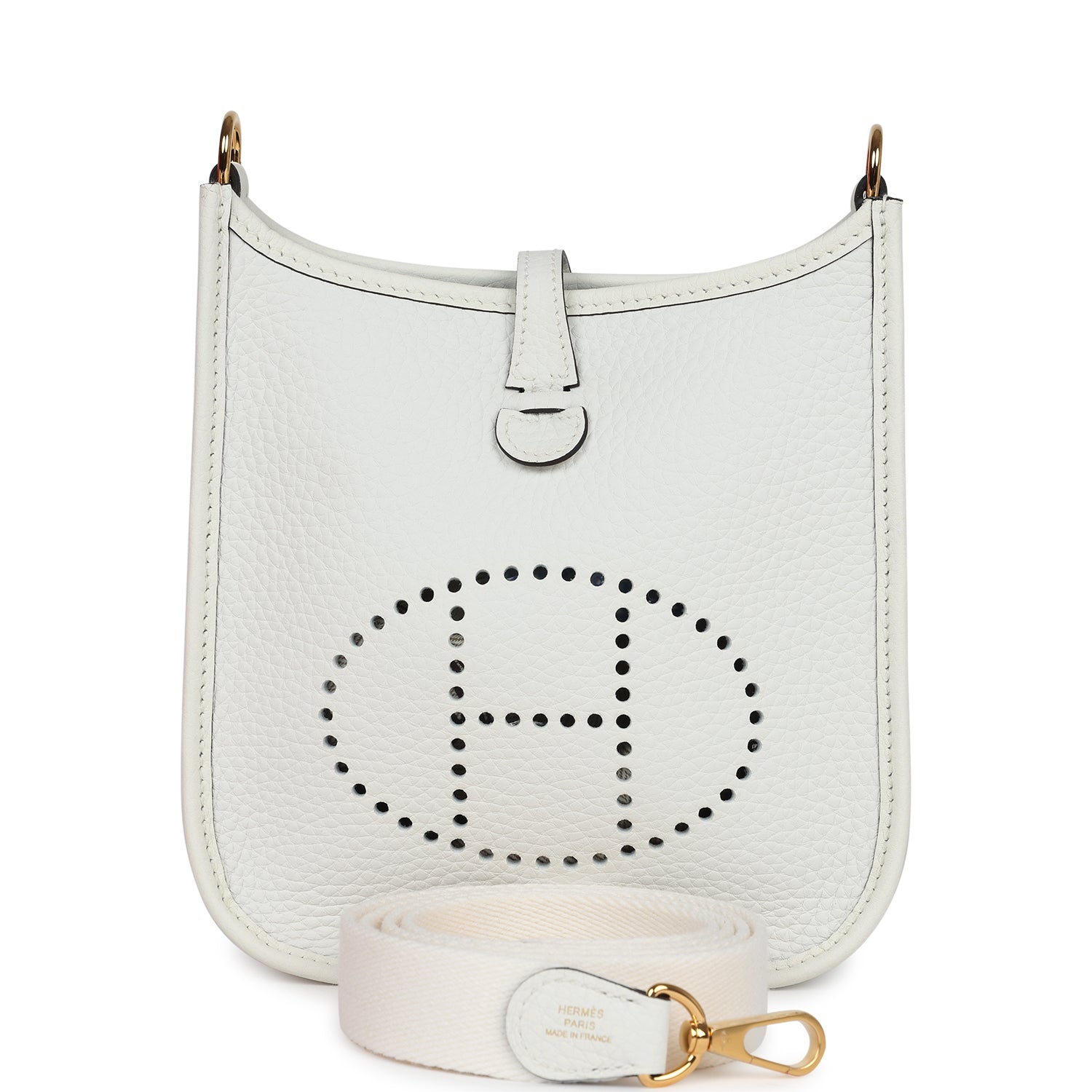 Evelyne TPM New White Clemence Gold Hardware