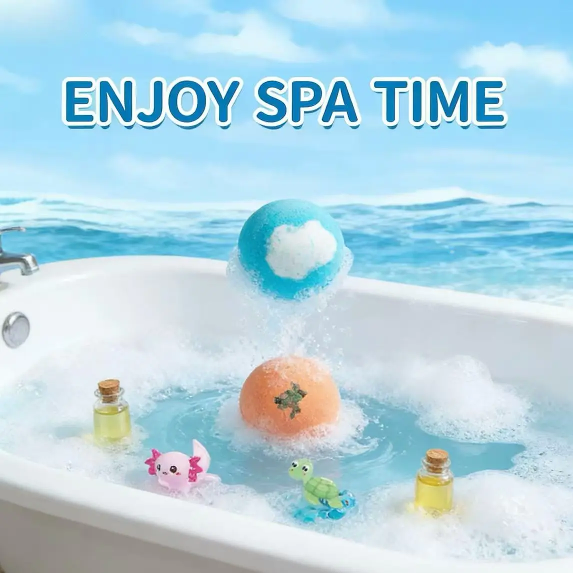 🔥 LAST DAY 55% OFF - 🛁 ✨ Natural Bath Bombs for Kids with Mega Bubbles & Surprise Inside 🦄 Same as in the video