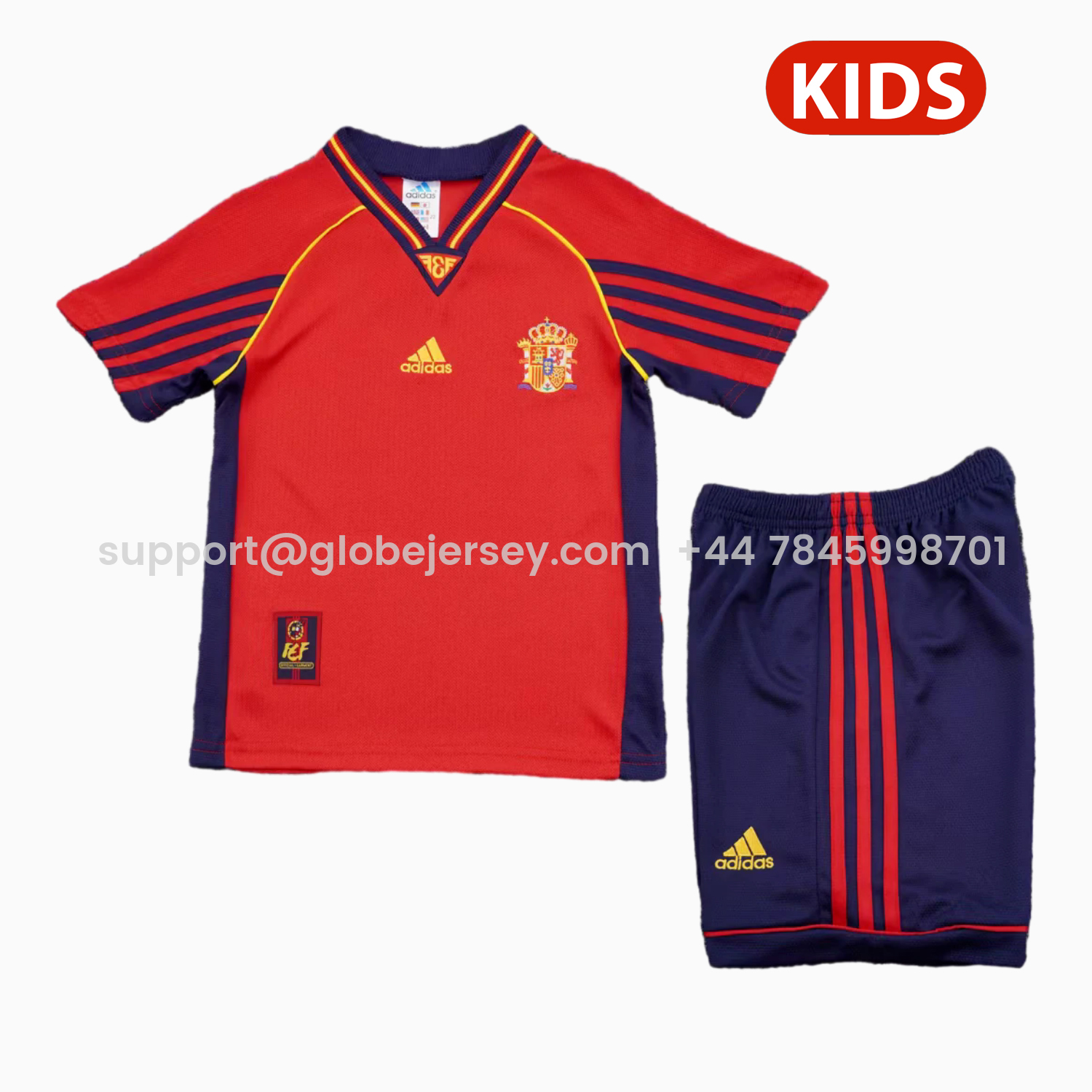 Retro Spain 1998-99 Home Kids Kit