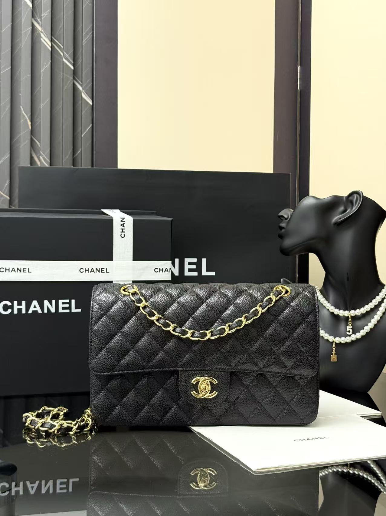 [Sale] Chanel Quilted Caviar Classic Double Flap Bag