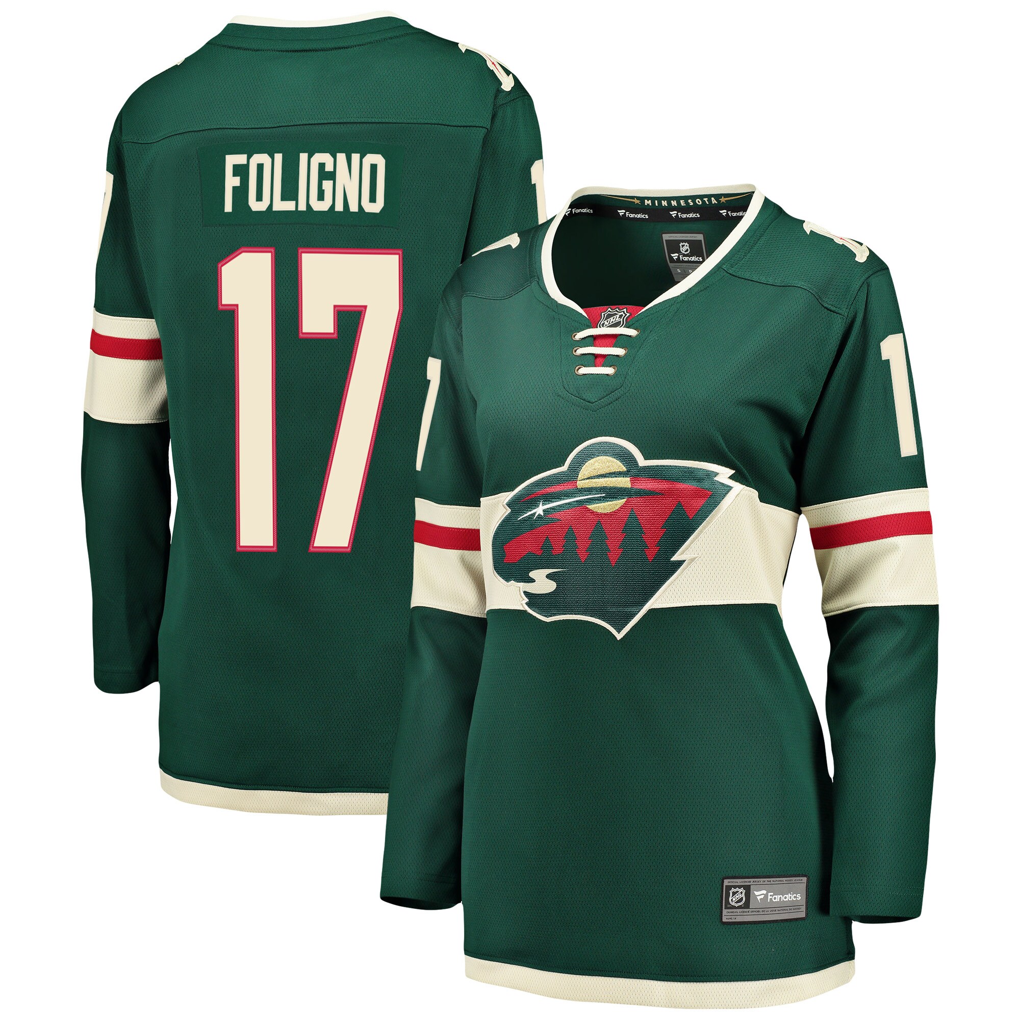 Marcus Foligno Minnesota Wild Fanatics Women’s Breakaway   Jersey – Green