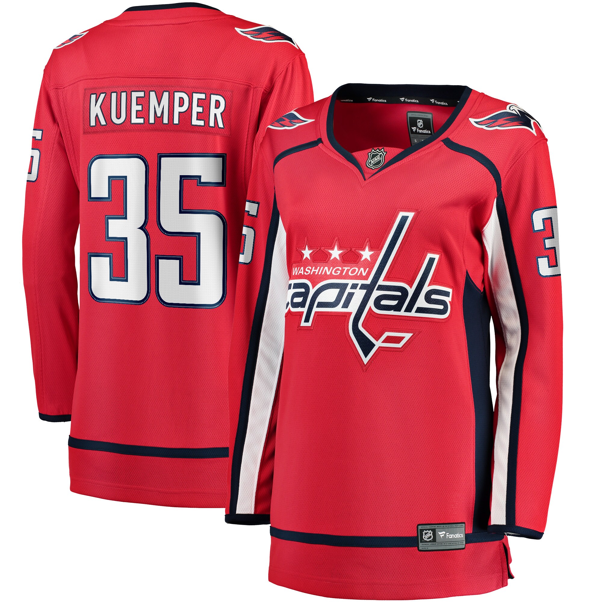 Darcy Kuemper Washington Capitals Fanatics Women’s Home Breakaway   Jersey – Red