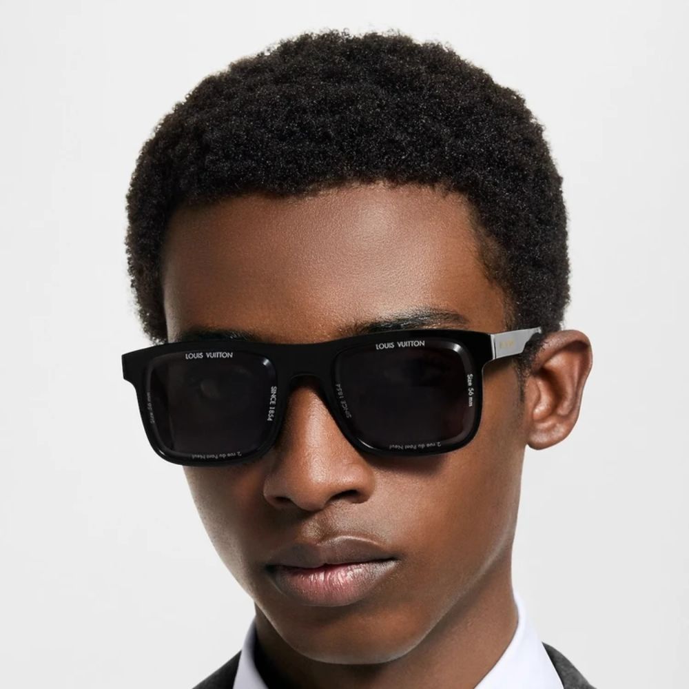 Louis Vuitton LV Super Vision Daily Large Square Sunglasses Black Z2877U