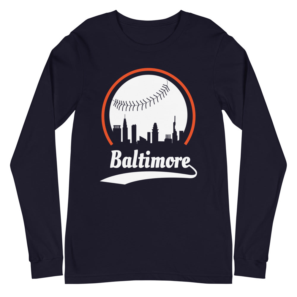 Unisex Baltimore Orioles Baseball Long Sleeve Tee Shirt