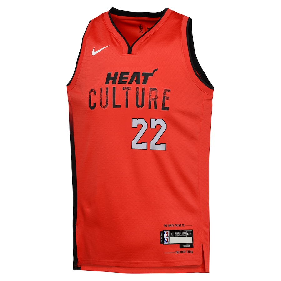 Youth Miami Heat Jimmy Butler  Red 2024/25 Swingman  Jersey - City Edition