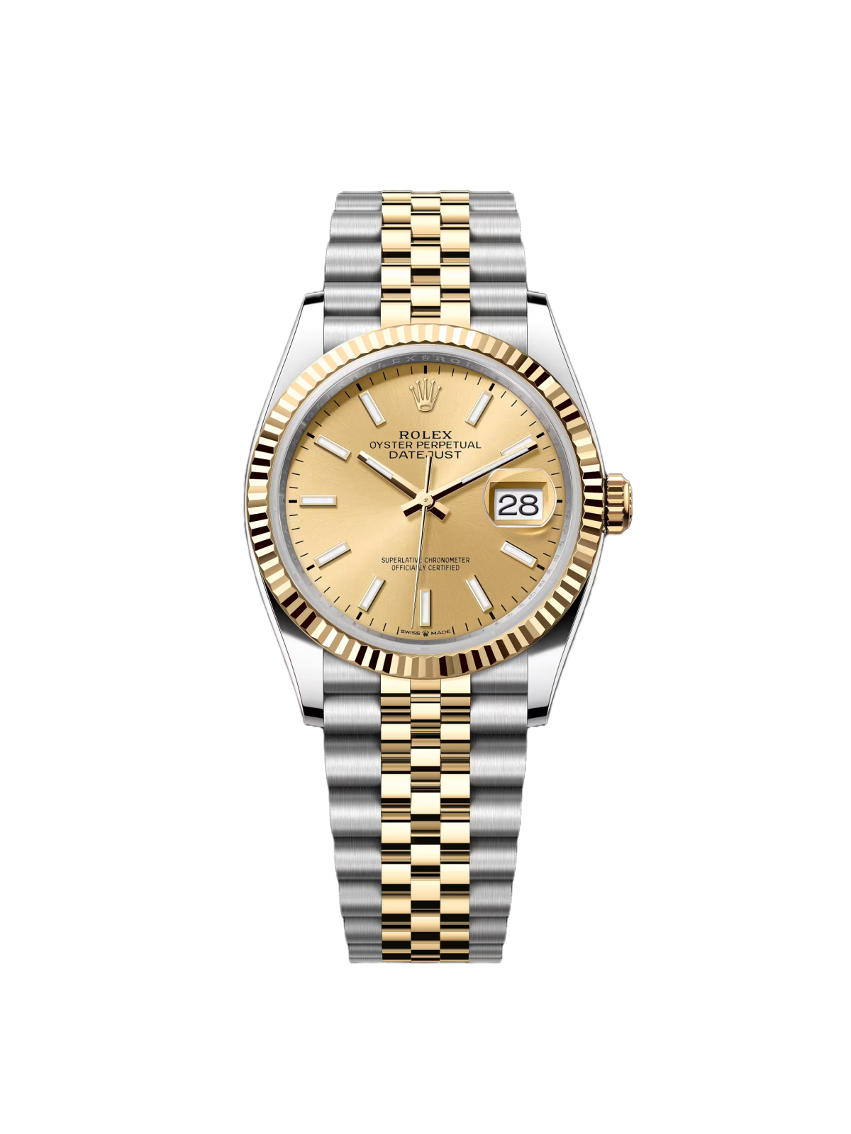 【Super Clone】RLX  Datejust 36mm 126233 Champagne Dial Jubilee Bracelet Watch