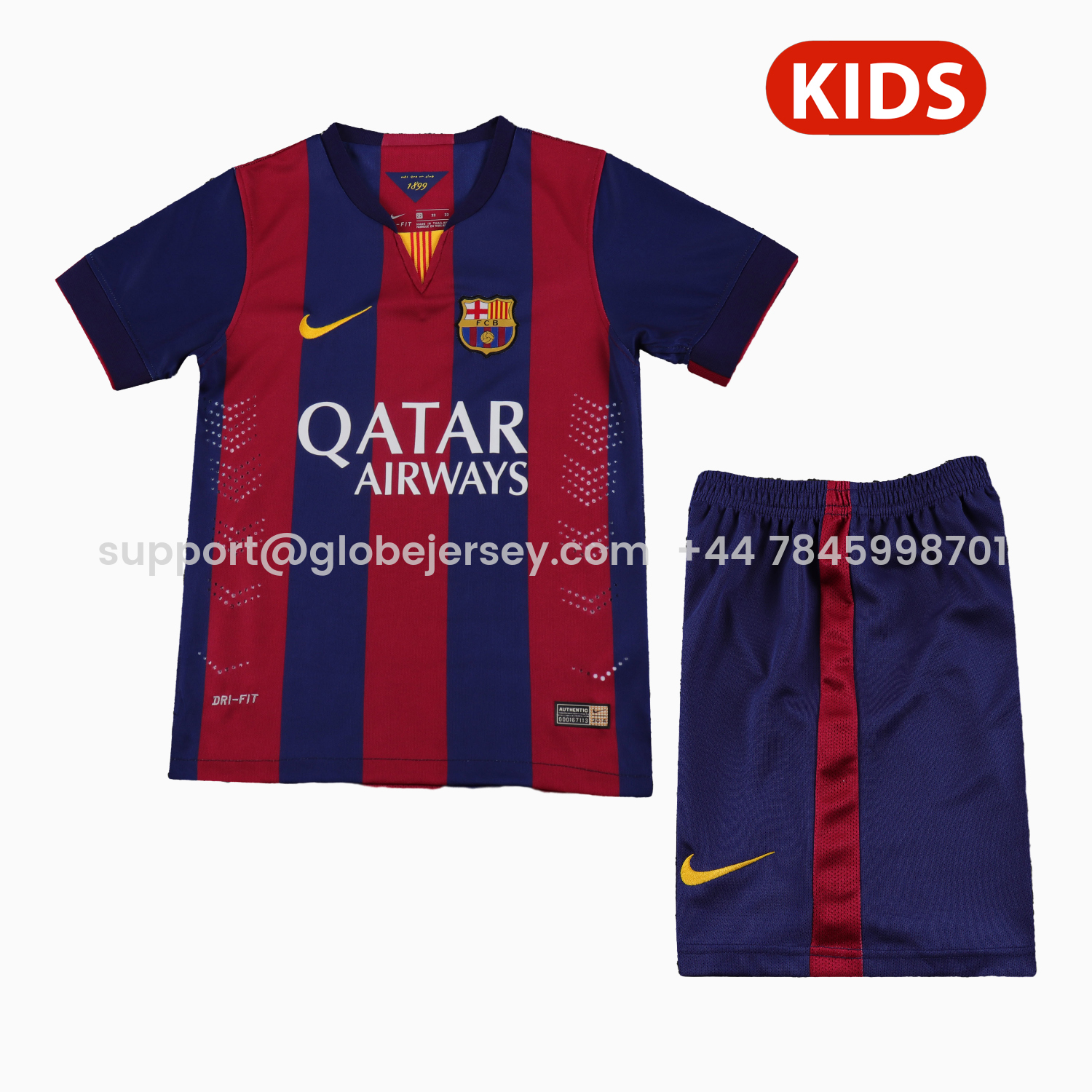 Retro Barcelona 2014-15 Home Kids Kit