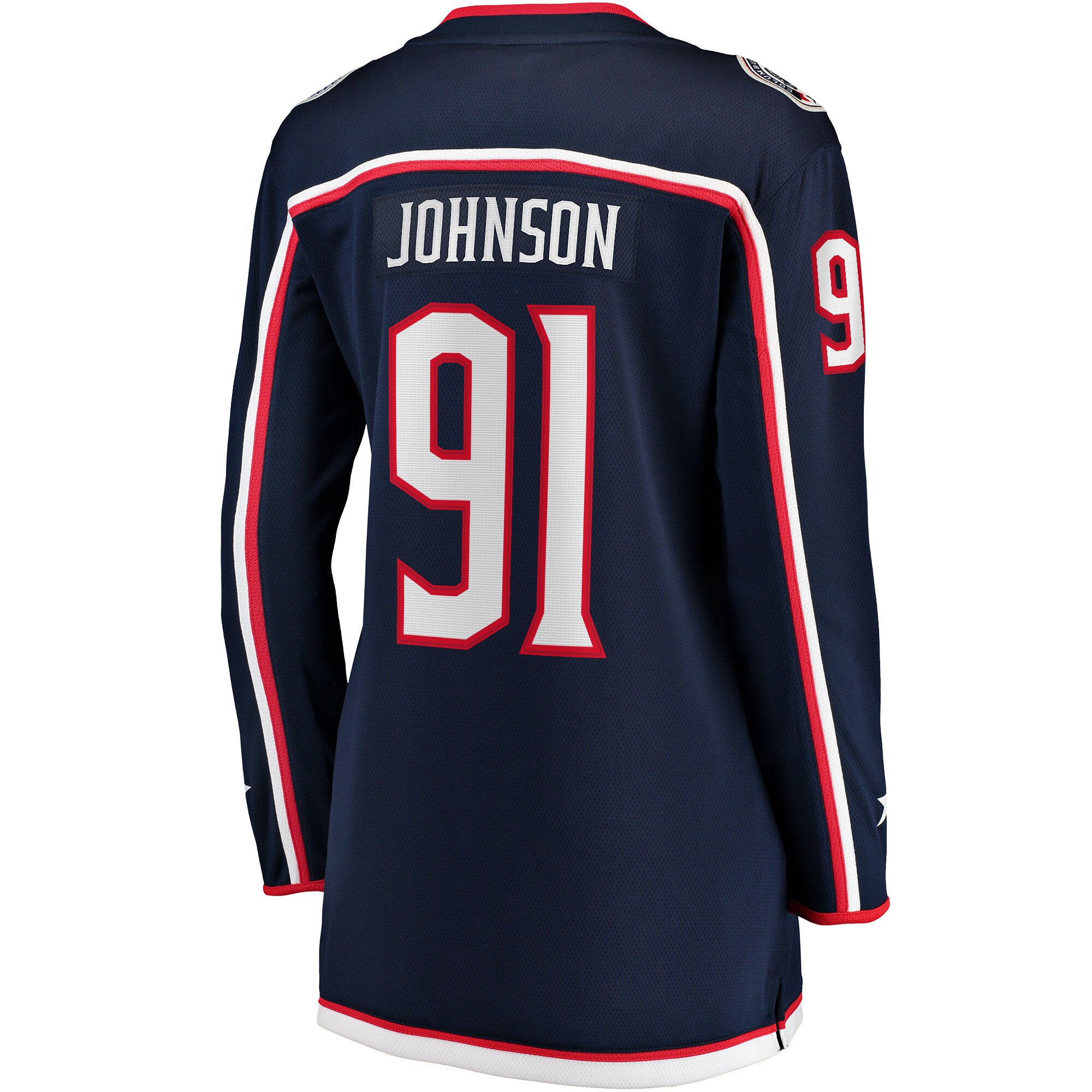 Kent Johnson Columbus Blue Jackets Fanatics Women’s Home Breakaway   Jersey – Navy