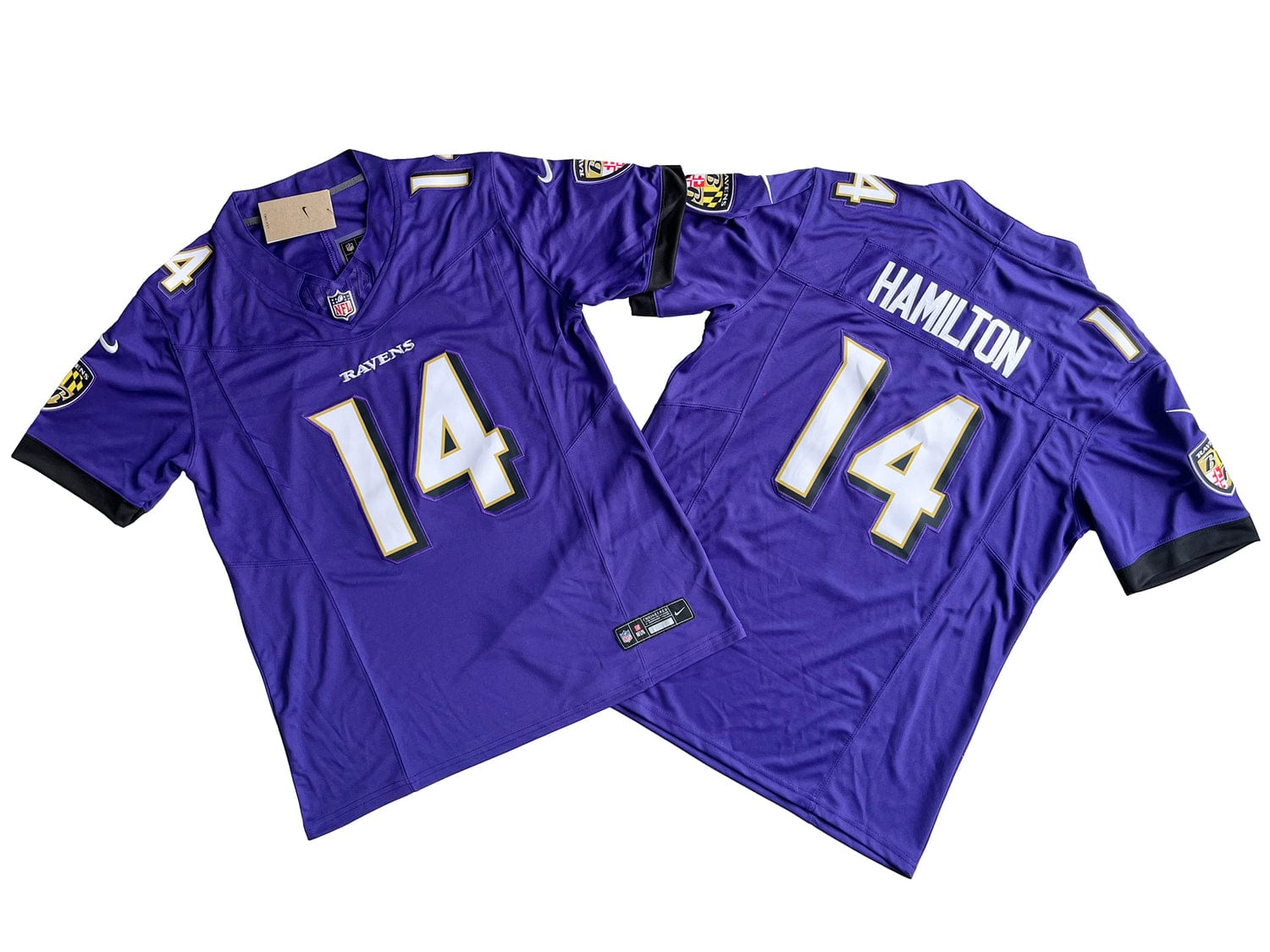 Baltimore Ravens 14# Kyle Hamilton Nike Vapor F.U.S.E. Limited Jersey