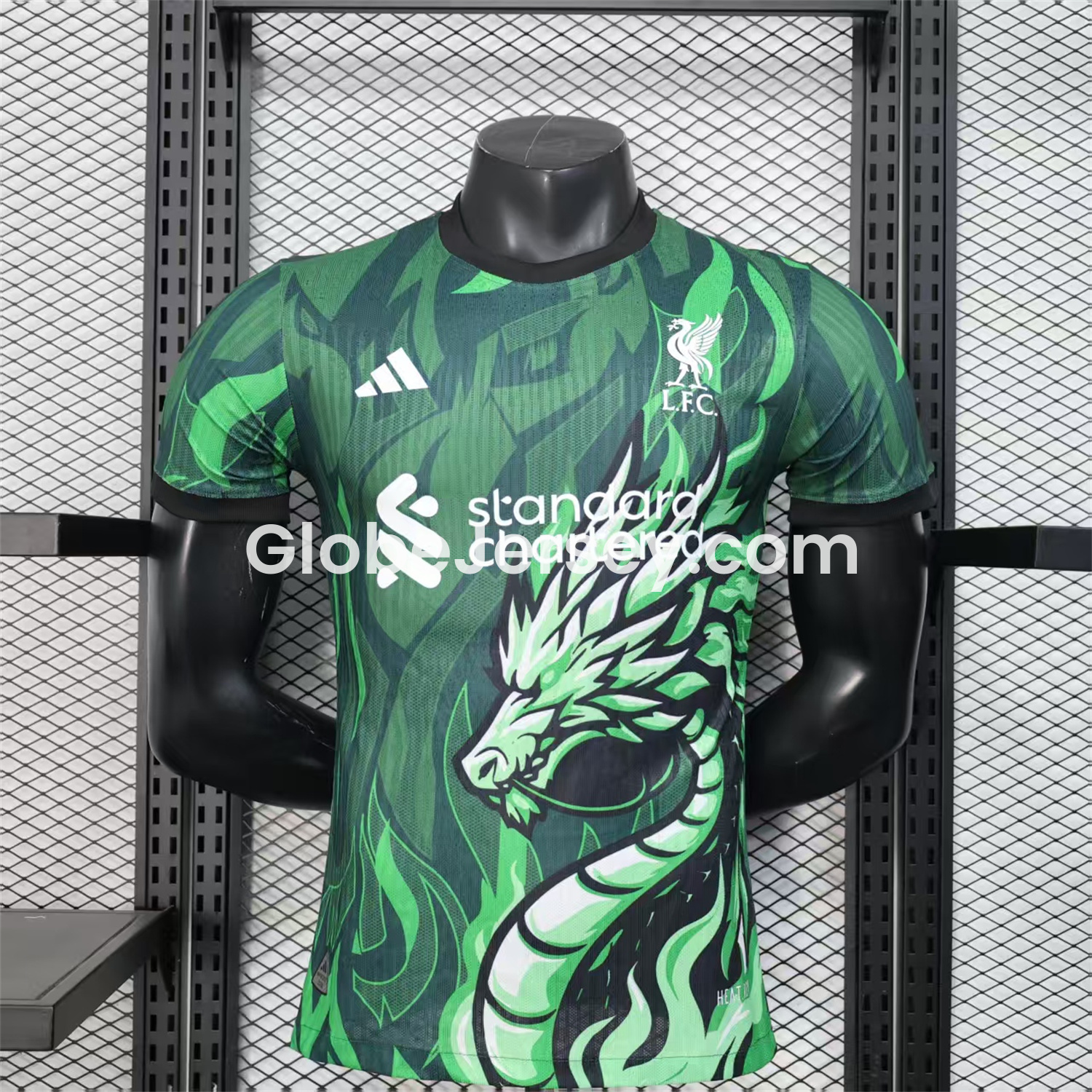 Liver.pool 25-26 Green Dragon and Fire Special Jersey - Player Version