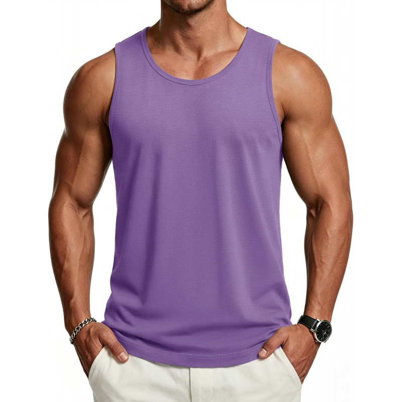 Men's Tank Top UPF 50+ Sleeveless Shirt Cotton Moisture