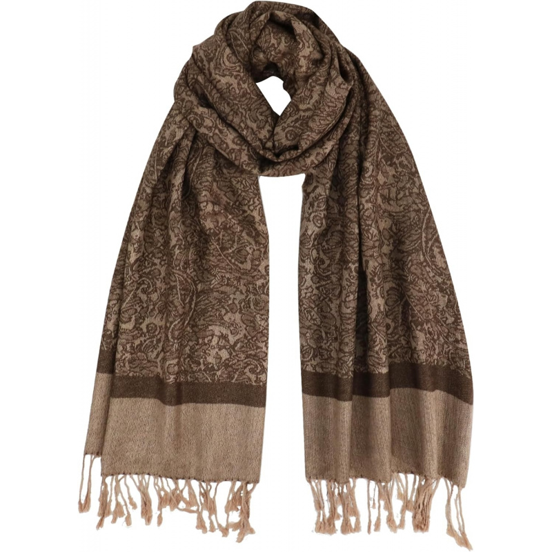 Silky Paisley Pashmina Shawl Scarf-Women's Soft