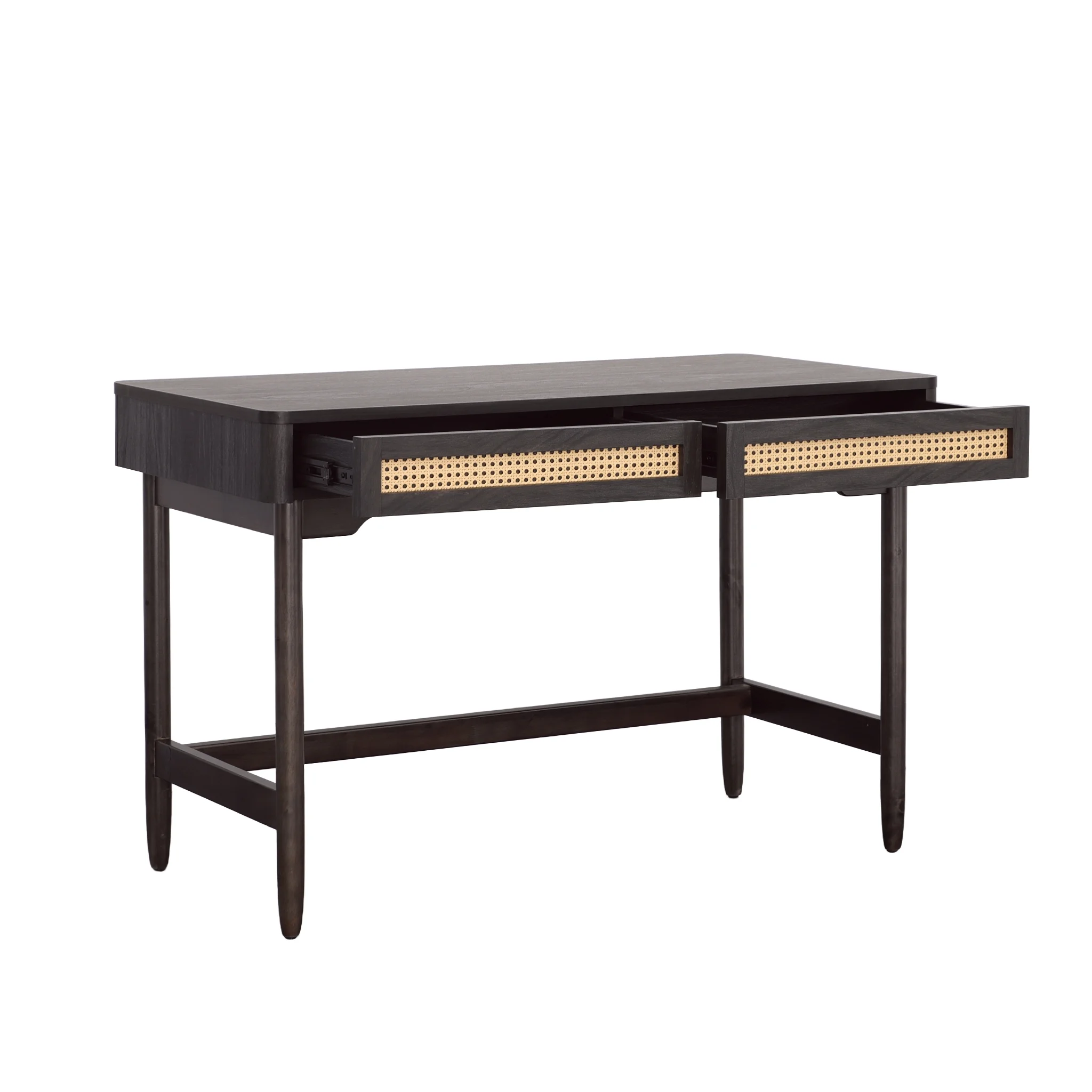 Better Homes & Gardens Springwood Caning Desk, Light Honey Finish