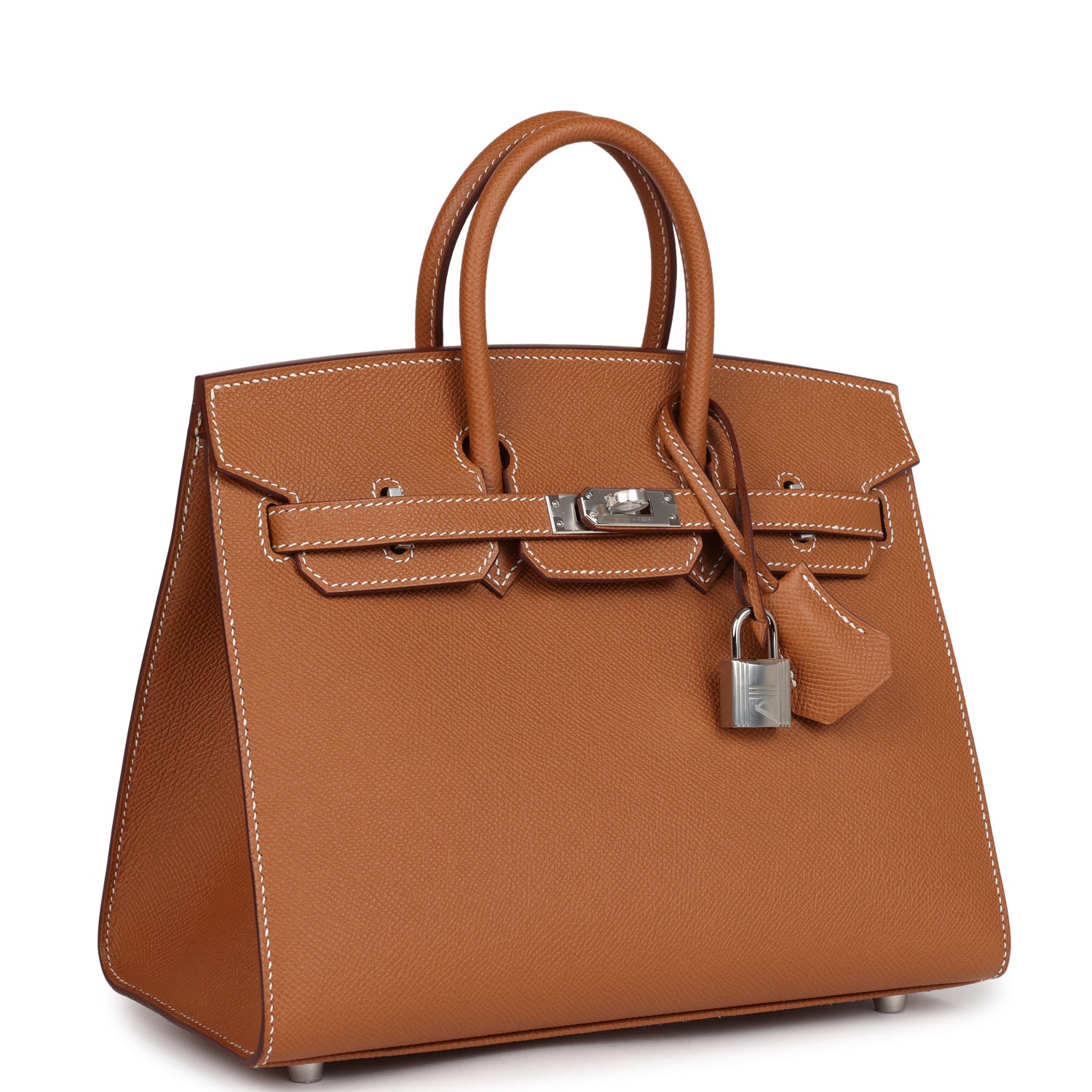 Birkin Sellier 25 Gold Epsom Palladium Hardware