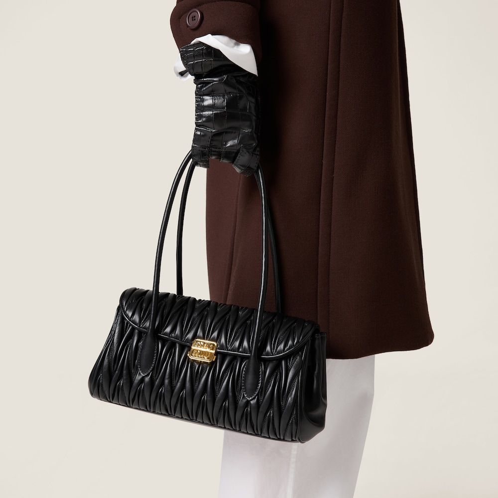 Matelassé nappa leather shoulder bag