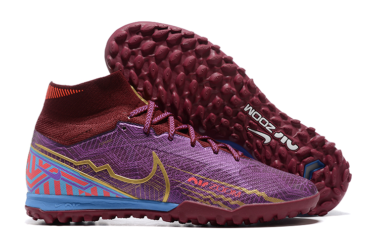 Assassin 15th generation high-top fully knitted waterproof MD air cushion grass spike football shoes