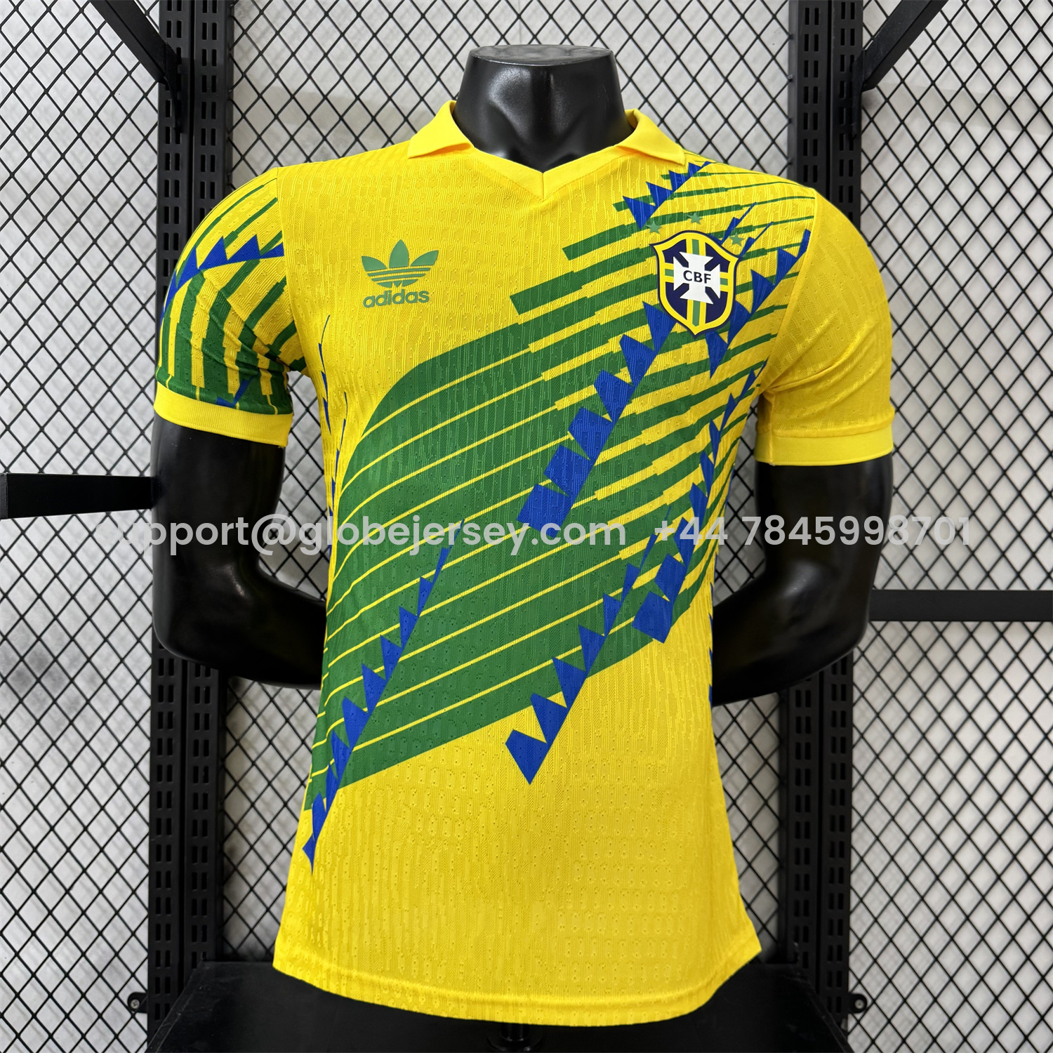 Brazil 2026 Blue-Green Stripes Yellow Special Jersey - Player Version