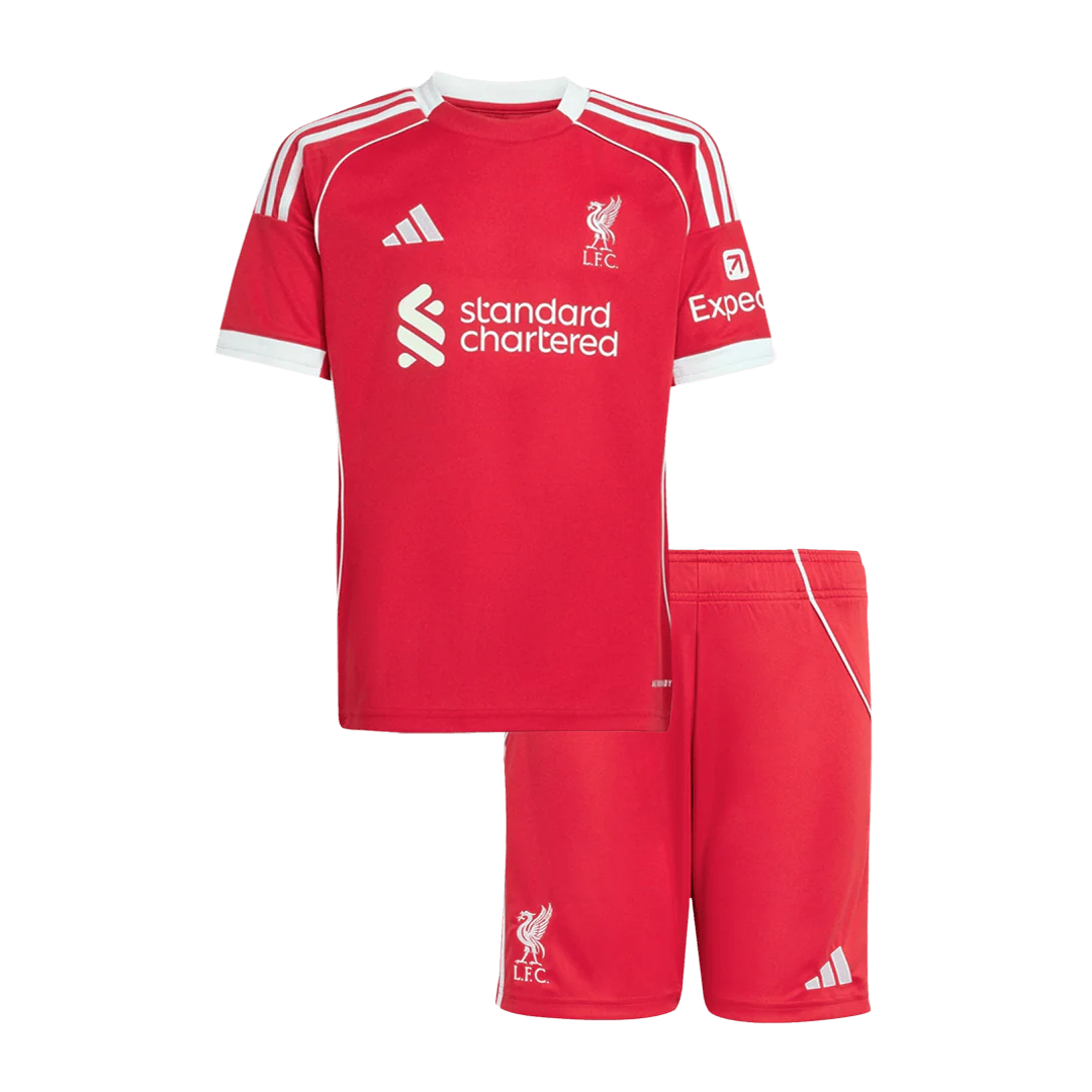 Kid's Liverpool Home Kit - Jersey+Shorts 2025/26