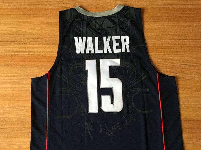 NCAA University of Connecticut No. 15 Kemba Walker dark blue jersey