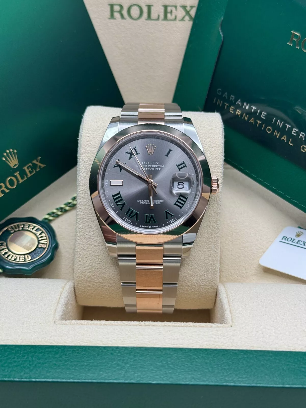 【Super Clone】RLX Datejust 41mm 126331 Oyster Band Steel and Everose Gold Men’s Watch