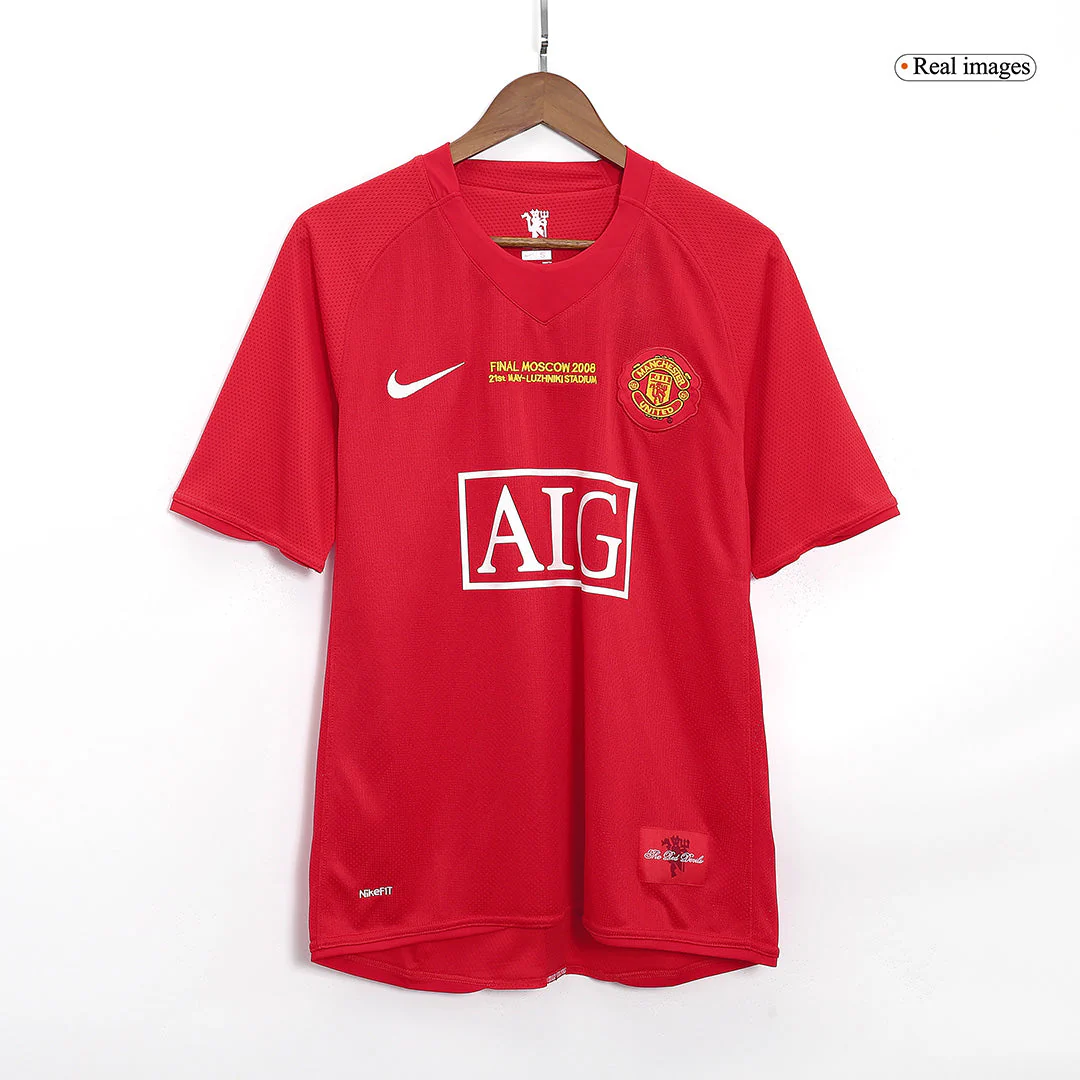 Manchester United 2007/08 Home Retro Soccer Jersey - UCL Final