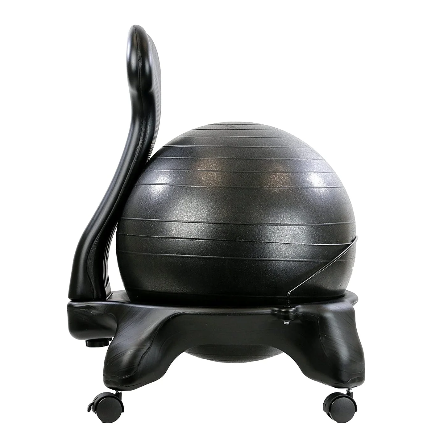 Cando Ball Chair Inflatable Ergonomic Active Seating Exercise Ball Chair with Air Pump for Home, Office, and Classroom