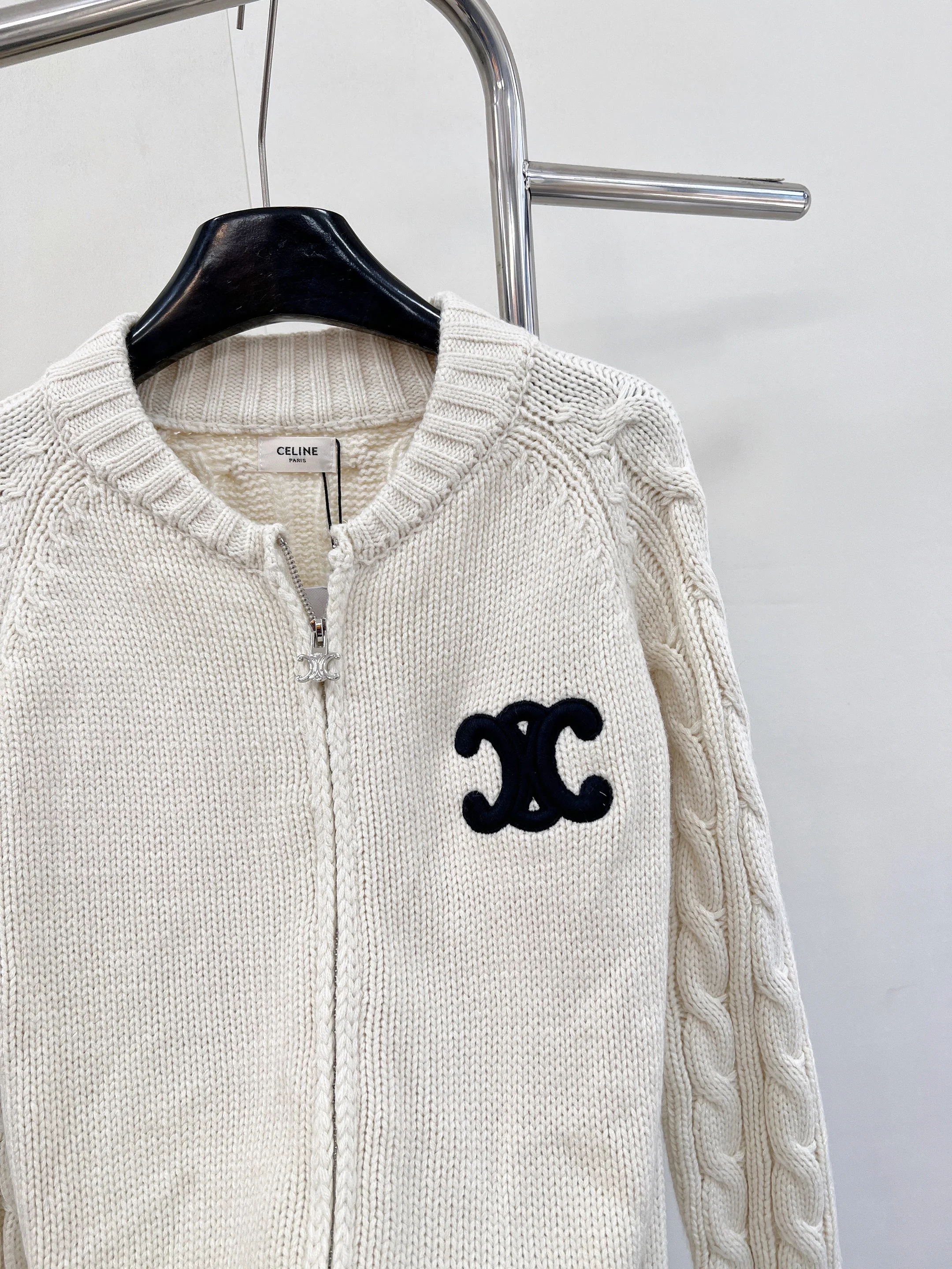 Arc de Triomphe zip-up cardigan