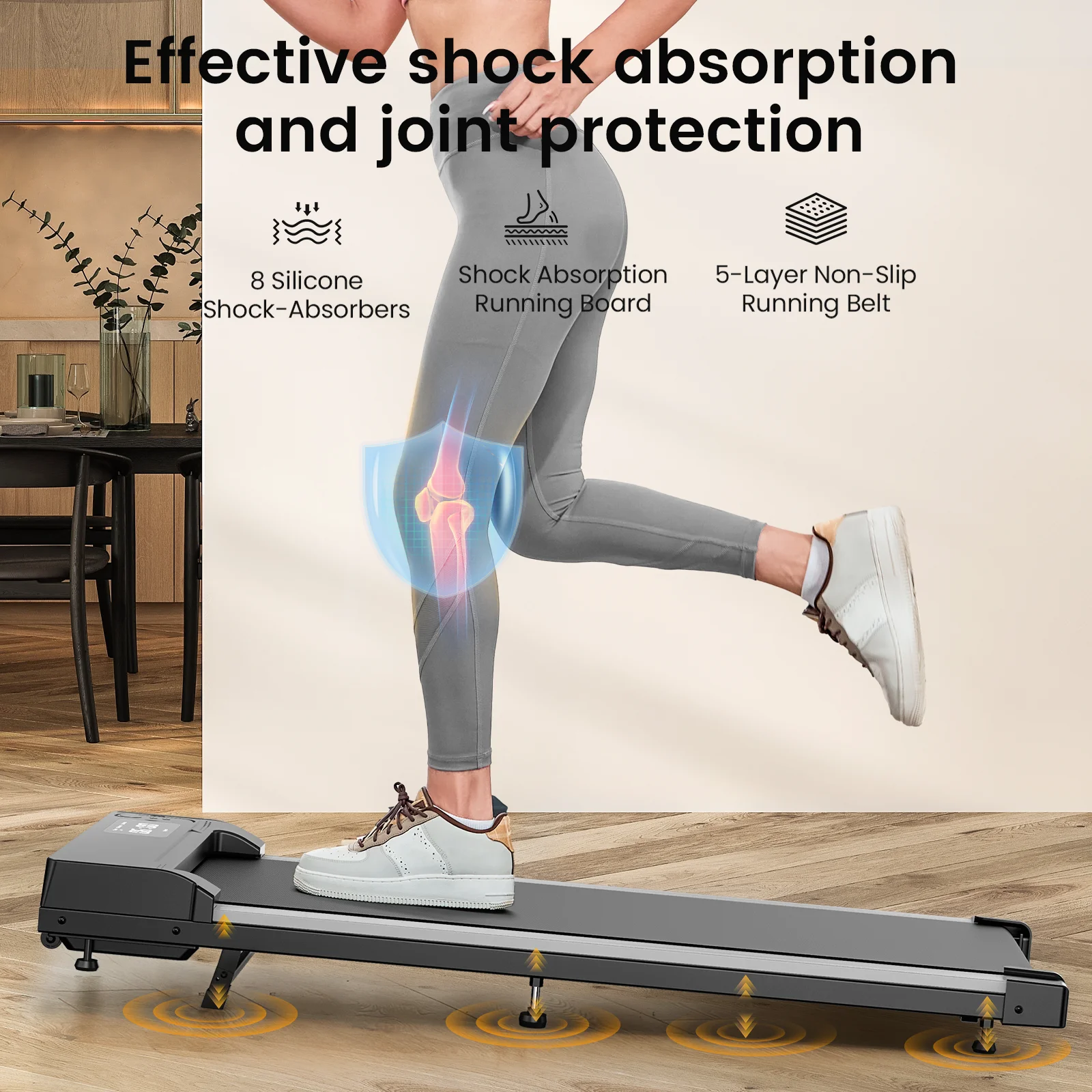 Walking Pad with Incline,Patbrela 2.5 HP Under Desk Treadmill Small with LED Display &Remote Control,4 in 1 Incline Walking Pad 300 Lbs Portable Treadmill for Home Office