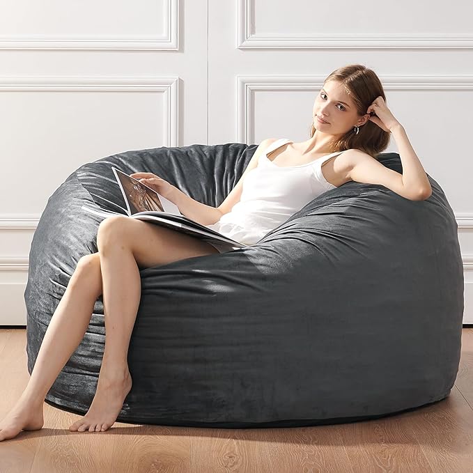 BUBBLEBEAN Bean Bag Chairs for Adults - Memory Foam Furniture BeanBag Chair