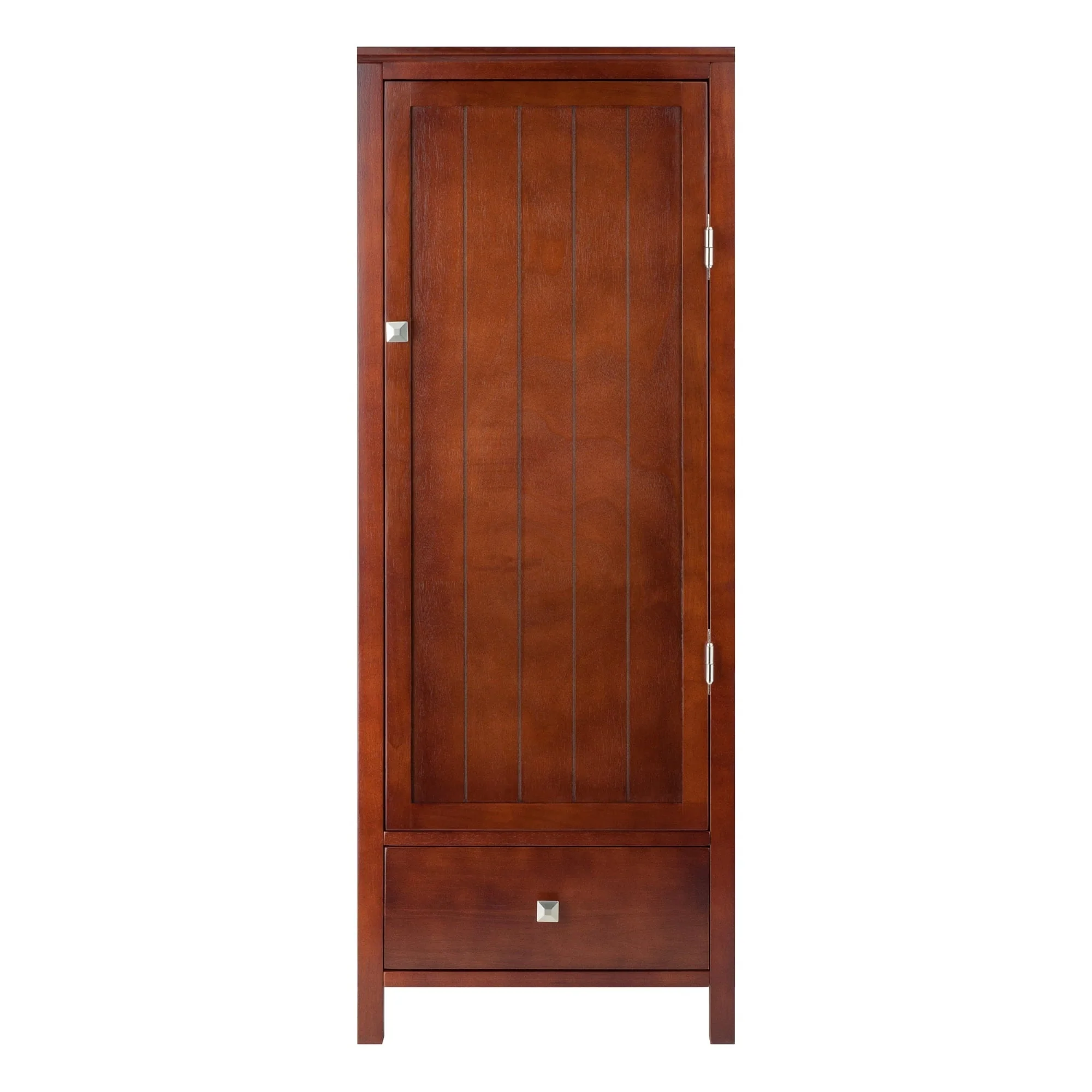 Winsome Wood Brooke Jelly Drawer and Shelves Cupboard, Walnut Finish