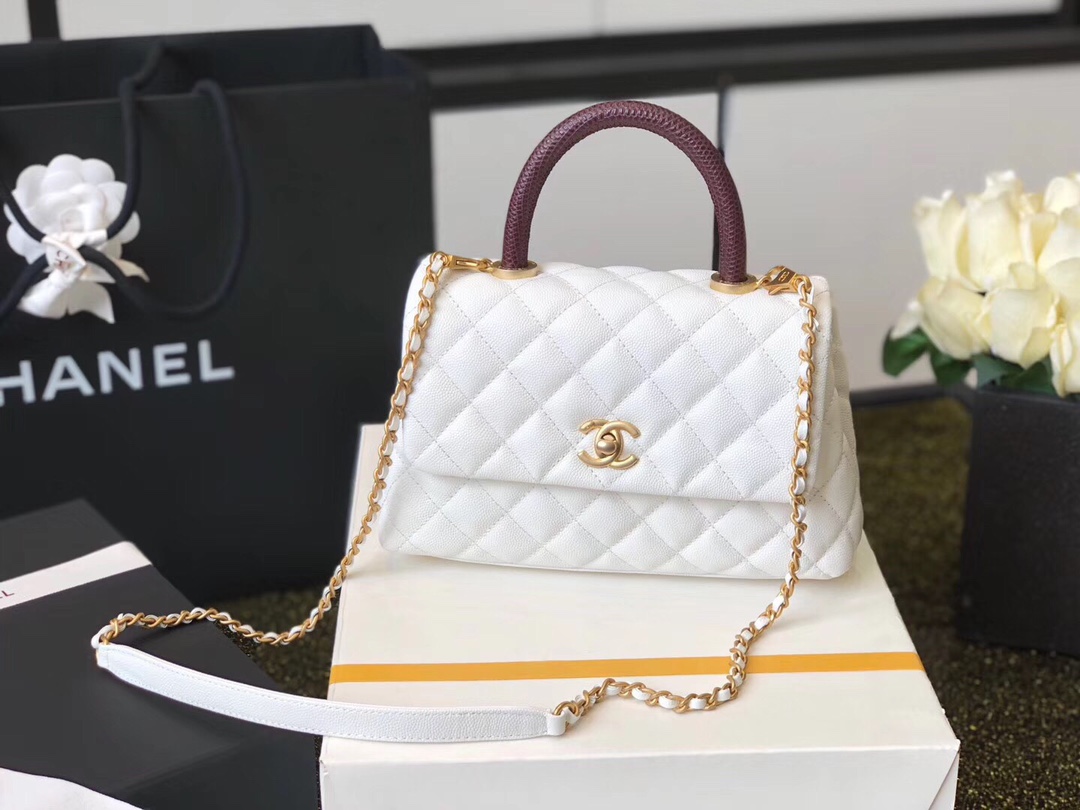 [10A] Chanel Flap Bag With Top Handle Bag