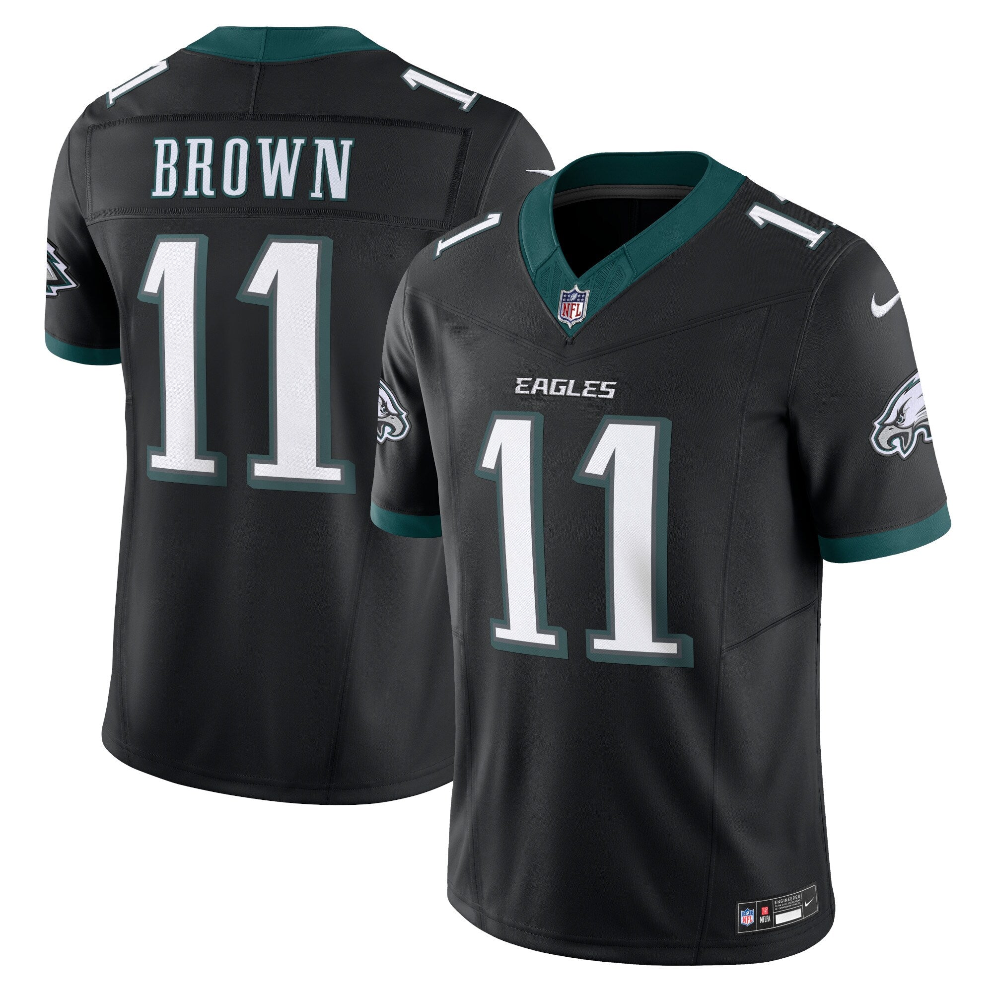 A.J. Brown Philadelphia Eagles Nike Alternate Vapor F.U.S.E. Limited Jersey - Black