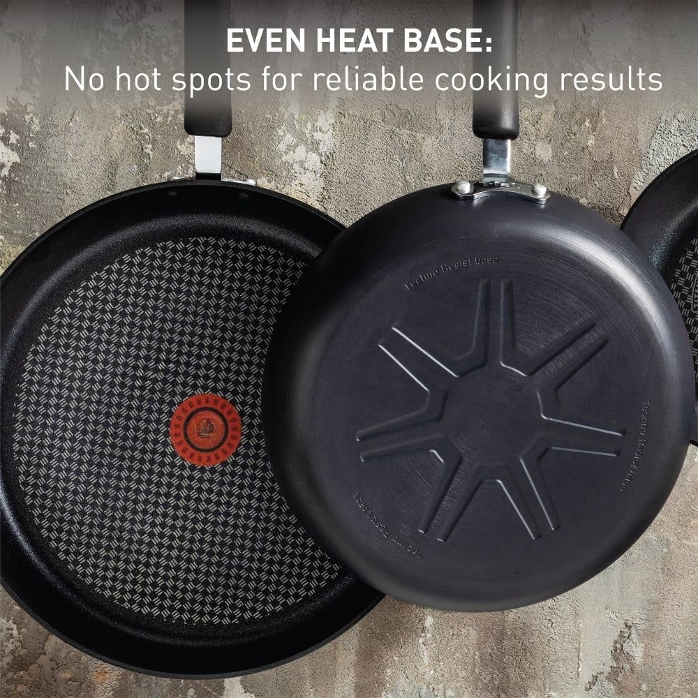Ultimate Hard Anodized Nonstick Fry Pan Set 2 Piece, 10, 12 Inch, Oven Broiler Safe 400F, Cookware, Pots and Pans Set Non Stick, Kitchen Frying Pans, Cooking Skillets, Dishwasher Safe, Grey