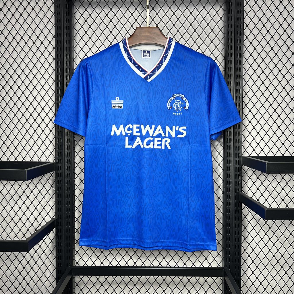Retro Glasgow Rangers 1990-92 Home Stadium Jersey