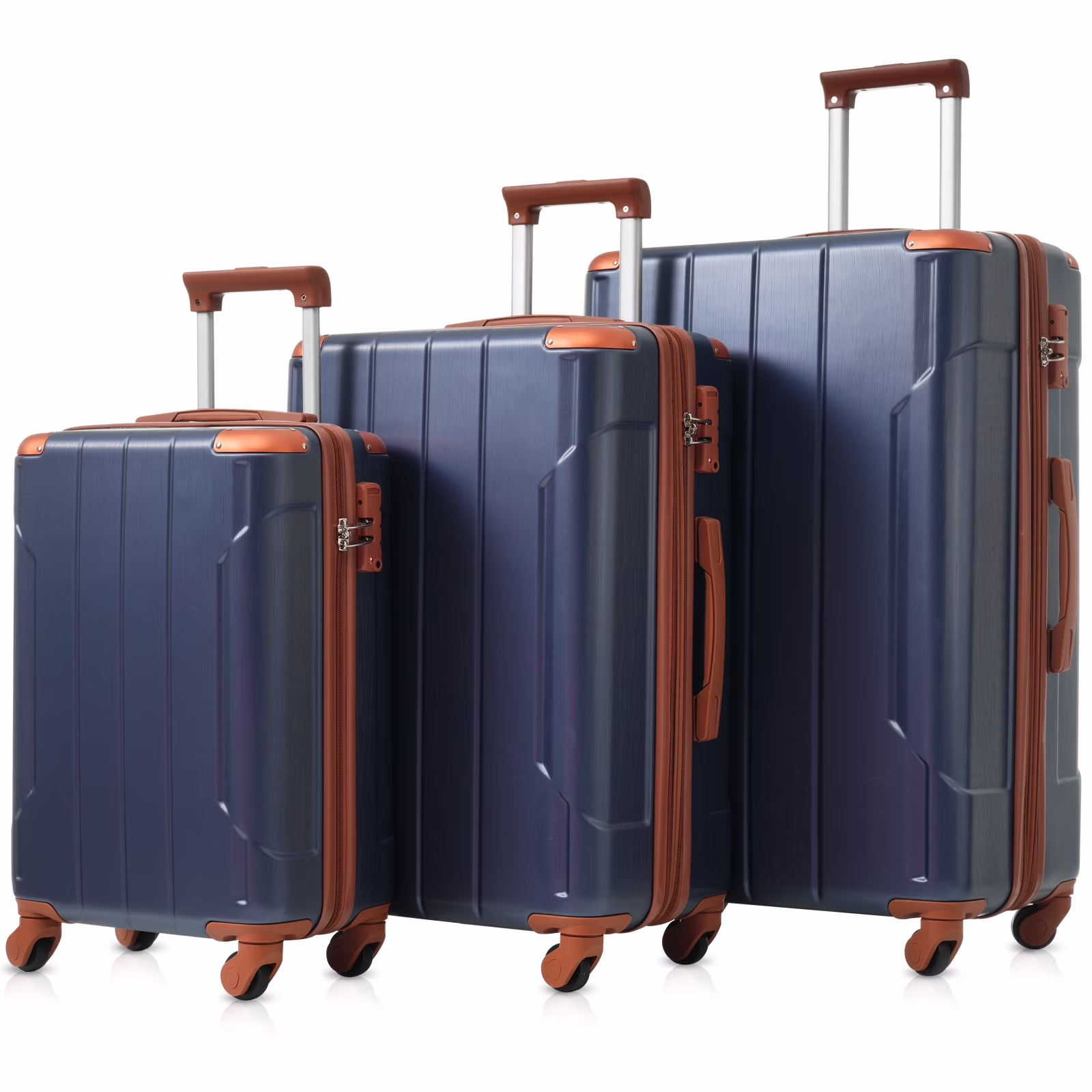 EUROCO 3 Piece Luggage Set, Expandable Hardshell Suitcase with TSA Lock and Double Spinner Wheels,ABS Lightweight Durable Travel luggage Set(20