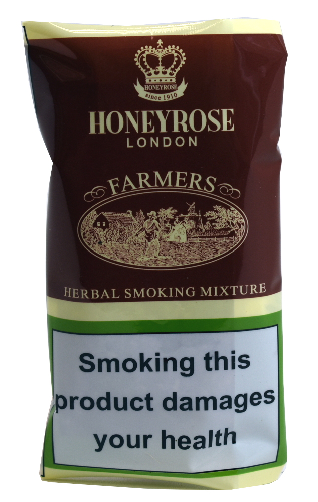 Honeyrose Farmers Mixture Herbal Smoking Hand Rolling Tobacco (Tobacco free) Pouch