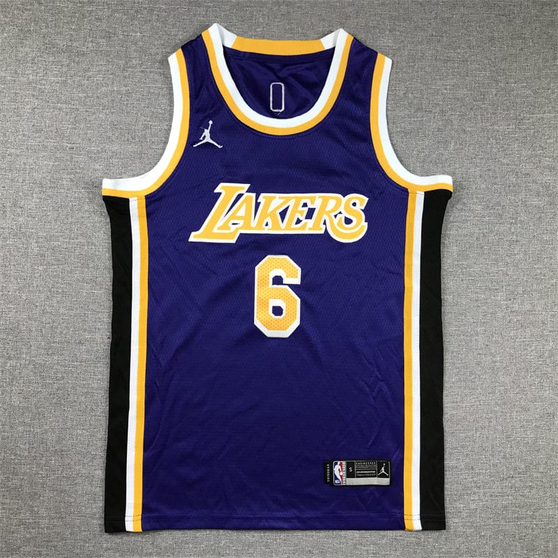 KID Lakers #6 purple crew neck