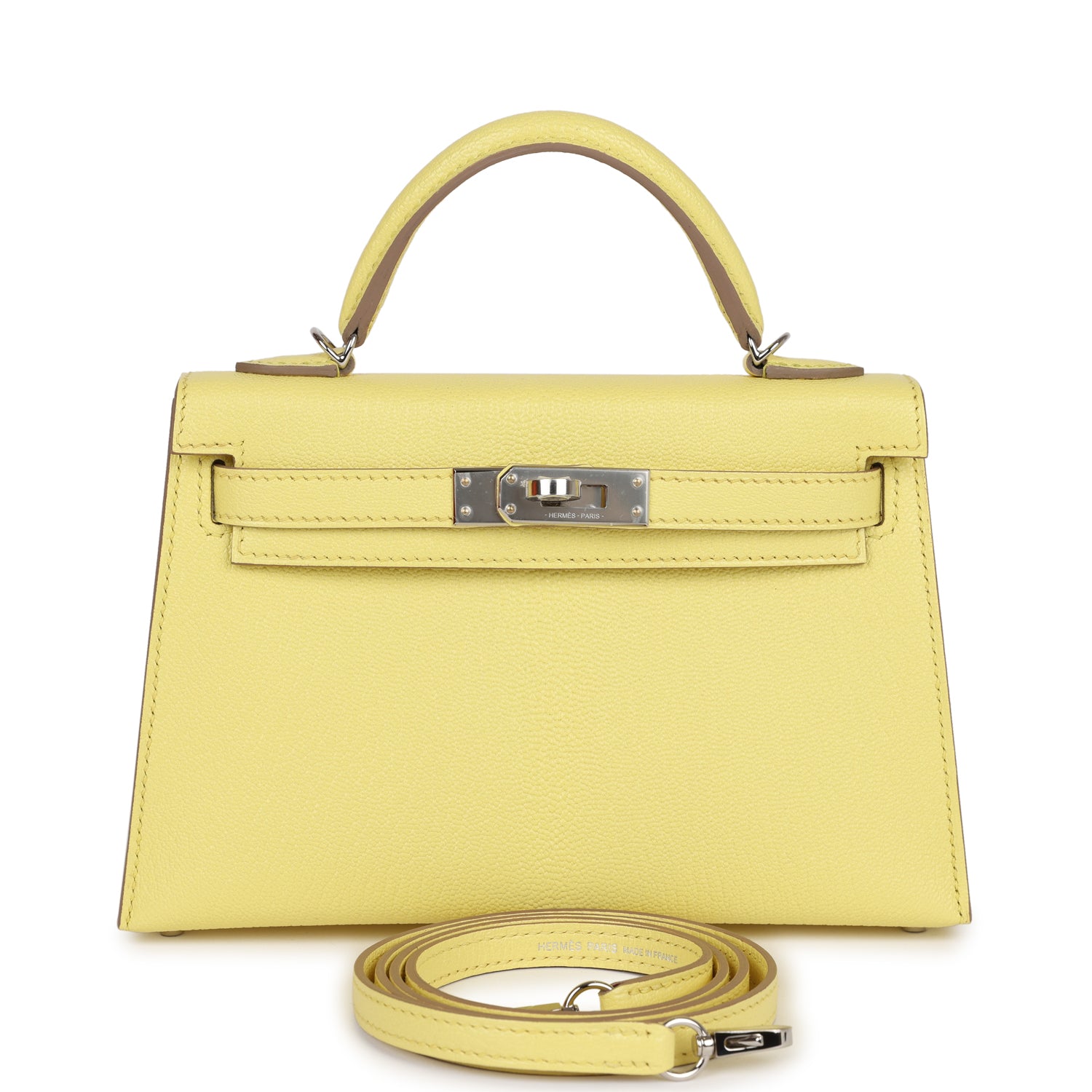 Kelly Sellier 20 Limoncello Chevre Palladium Hardware