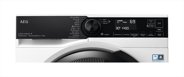 AEG - Lavatrice LR7HEU94BY 9 Kg Classe A-Bianco/oblò nero