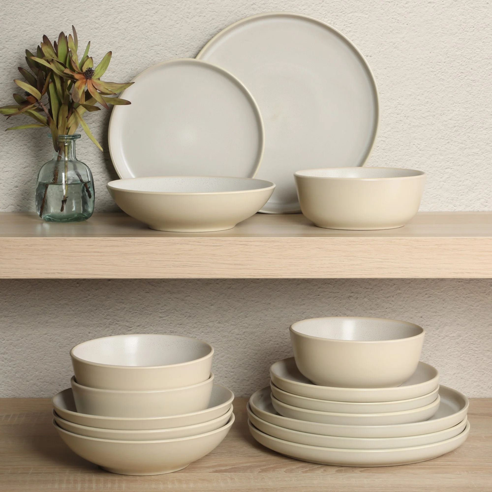 Gibson Elite Tribeca Loft 16-Piece Dinnerware Set - Service for 4 - Matte Blue