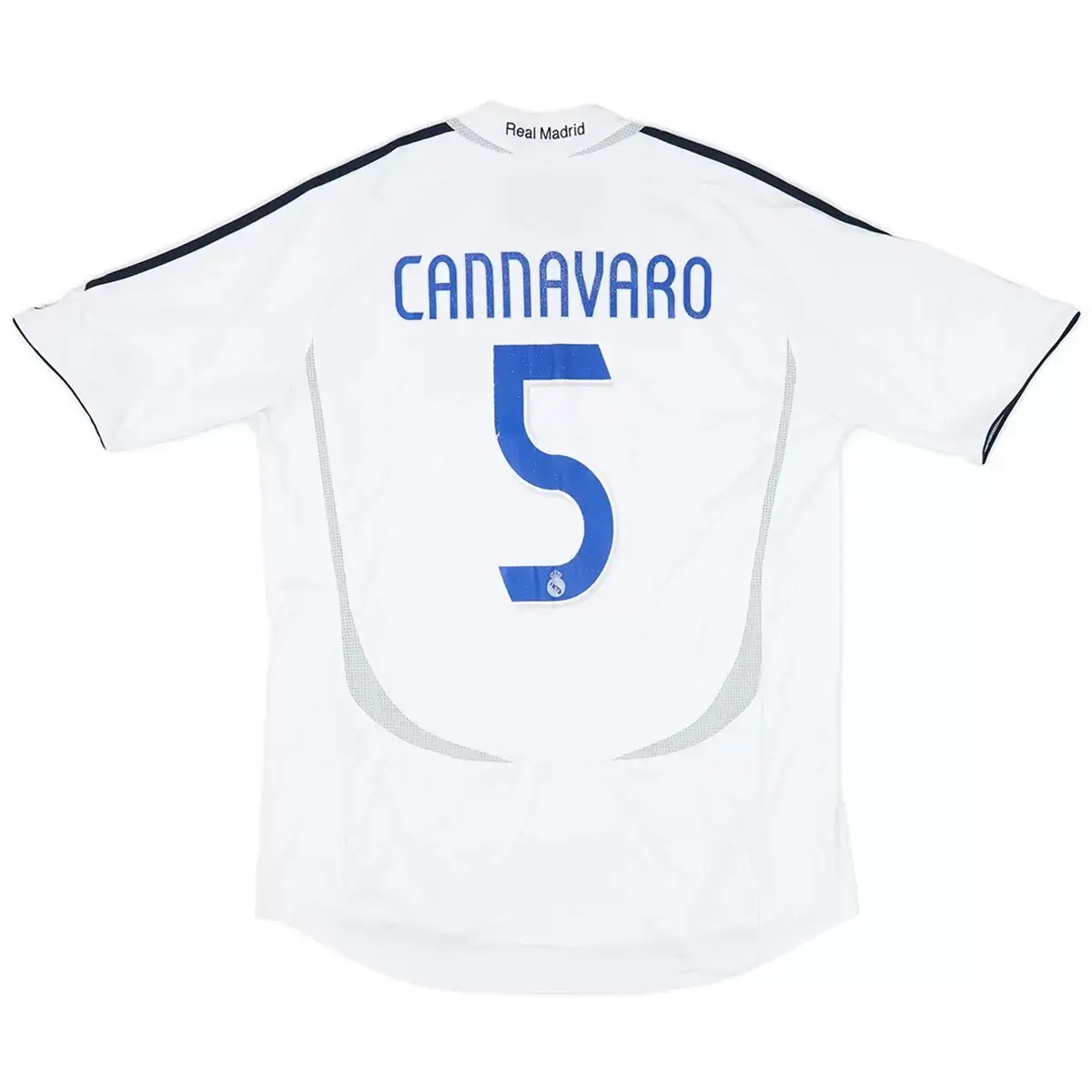 CANNAVARO #5 Real Madrid 2006/07 Home Retro Football Jersey