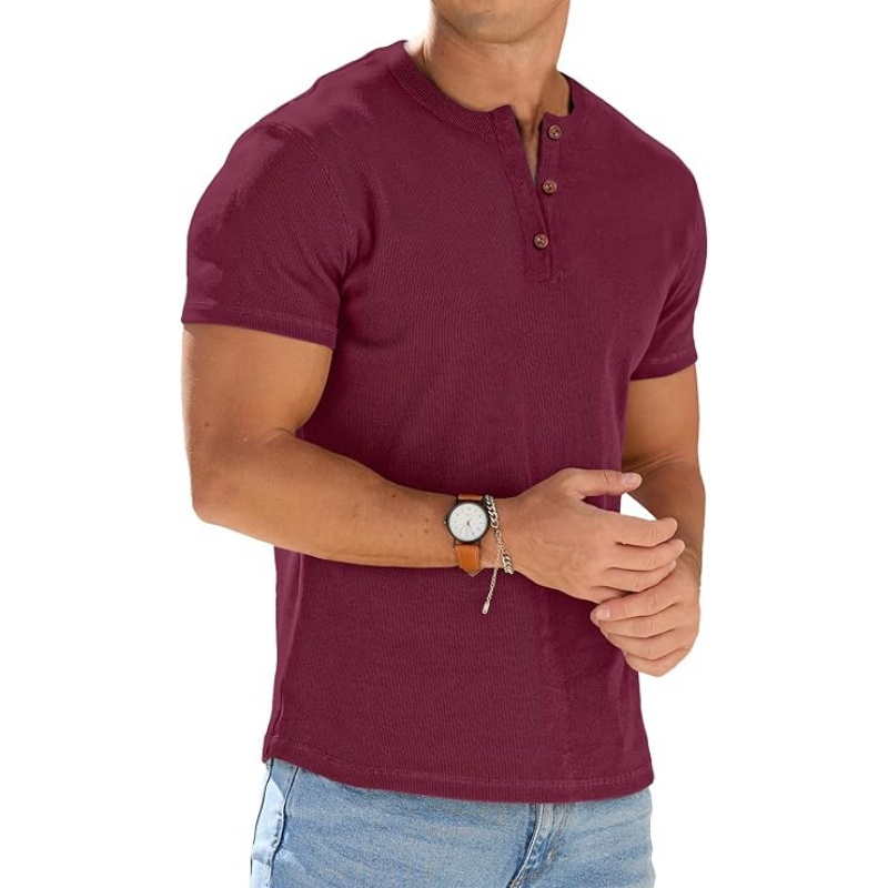 Mens Muscle Henley Shirts