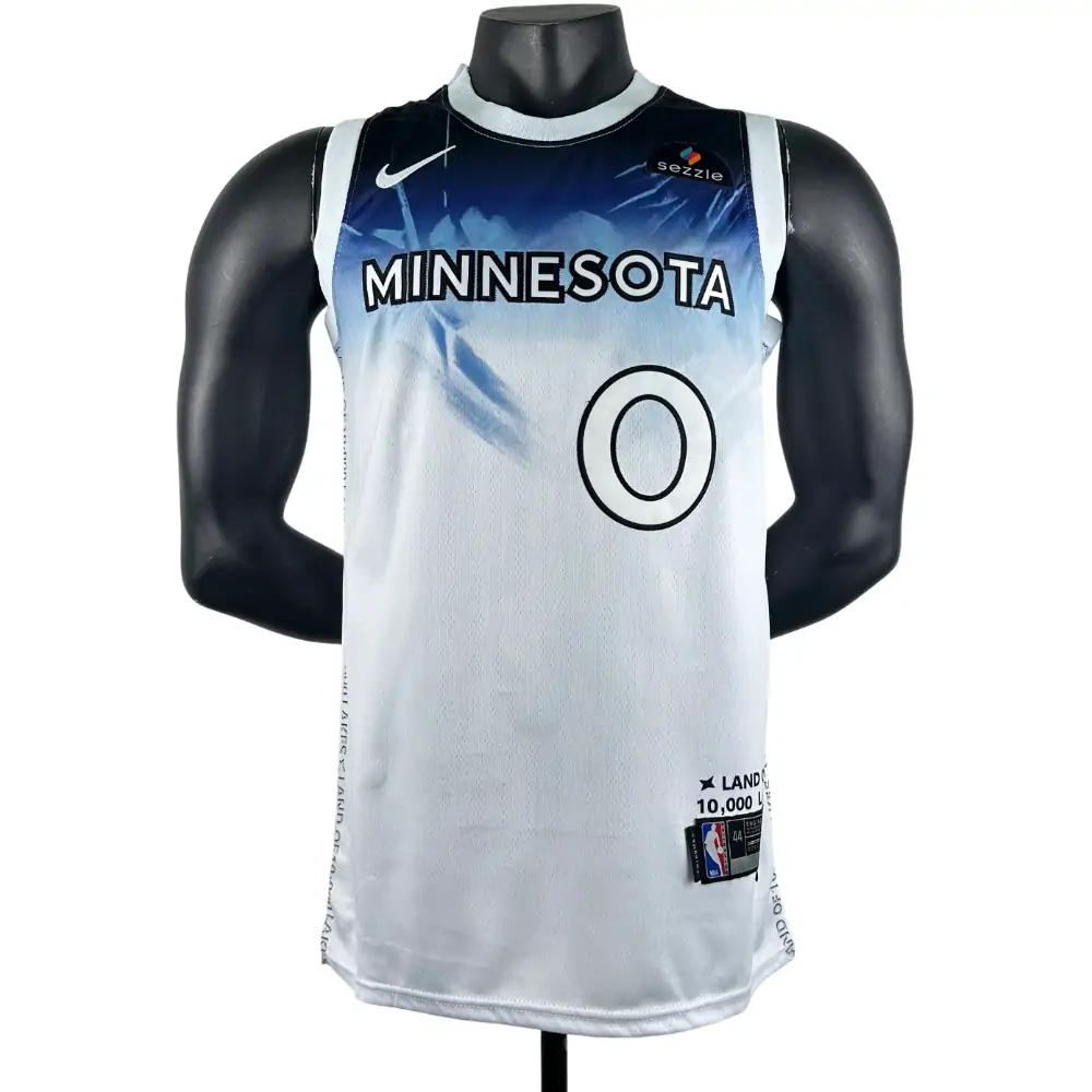 Embroidered 25th Season Timberwolves City Edition No. 0 DiVincenzo