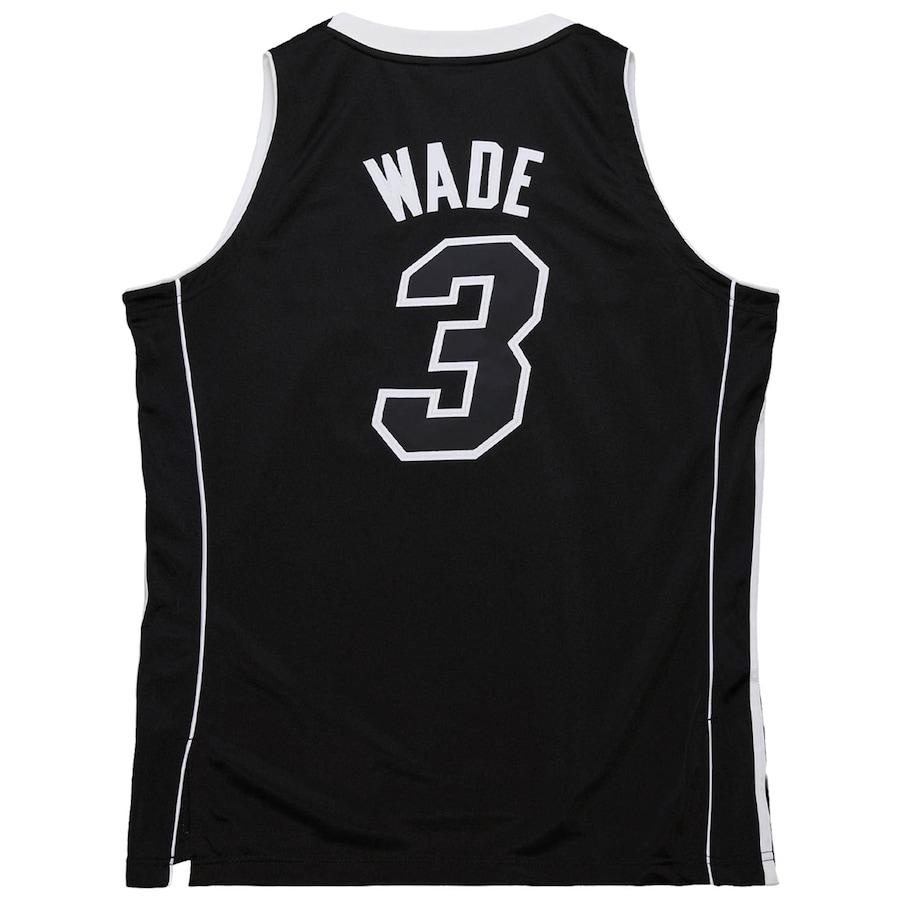 Men's Miami Heat Dwyane Wade Mitchell & Ness Black 2011/12 Hardwood Classics Authentic Jersey